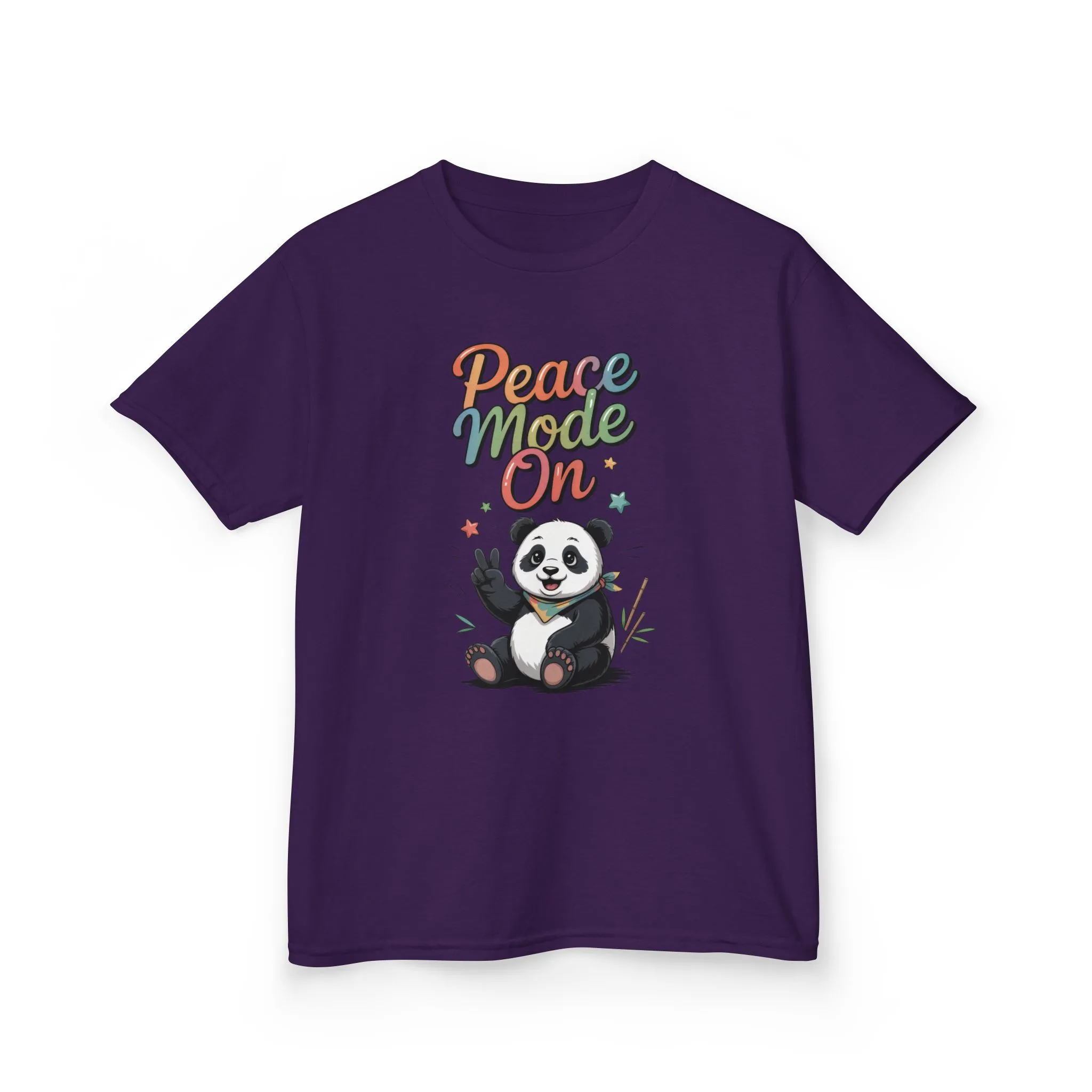 Peace Mode On Kids Tee, Cute Panda Shirt, Fun Gift for Children, Peace-Themed Apparel, Perfect for Birthdays, Casual Wear - Image 19