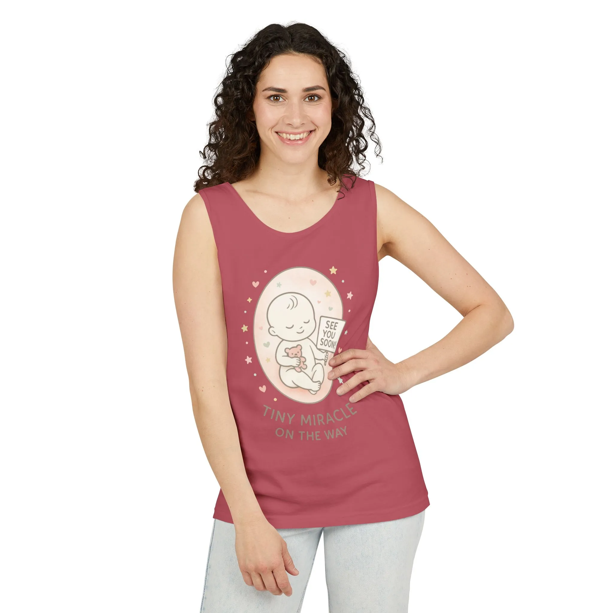 Coming Soon Maternity Tank Top, Cute Baby Pregnancy Announcement Shirt, Expecting Mom Gift, Gender Reveal Tee, Baby Shower Gift