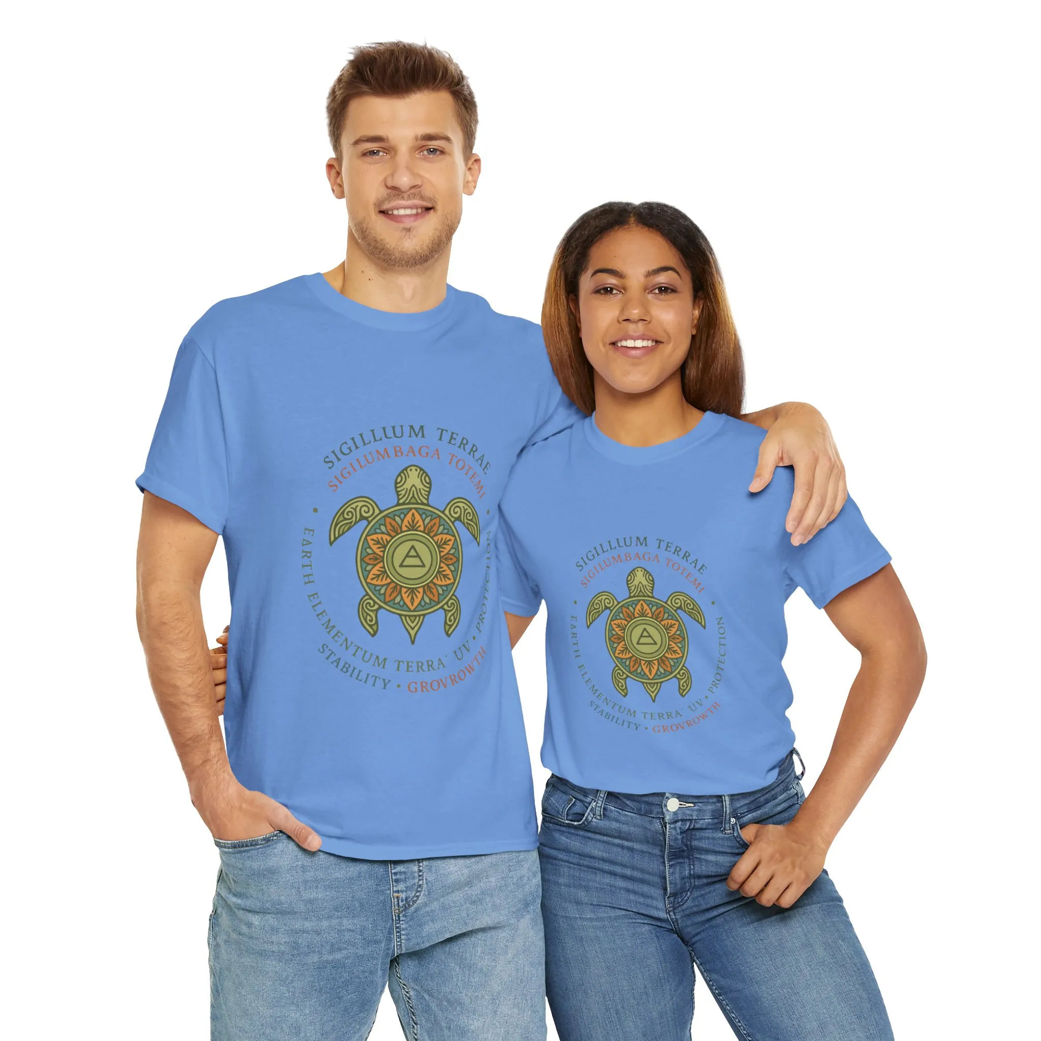 Earth Totem Turtle Unisex T-Shirt, Sigillum Terrae Symbol, Elemental Growth Unisex Tee, Spiritual UV Protection Shirt, Nature Symbol Gift - Image 31