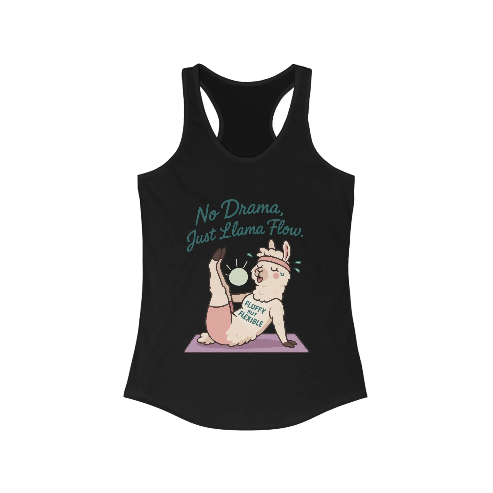 Llama Yoga Tank Top, Funny Yoga Llama Tank for Women, Gift for Yogis, Fun Yoga T-Shirt for Animal Lovers, Funny Workout Top, Summer Wear - Image 5