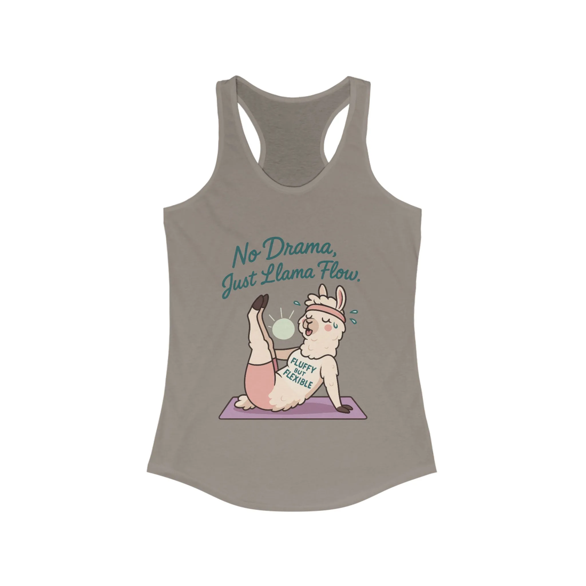 Llama Yoga Tank Top, Funny Yoga Llama Tank for Women, Gift for Yogis, Fun Yoga T-Shirt for Animal Lovers, Funny Workout Top, Summer Wear - Image 9