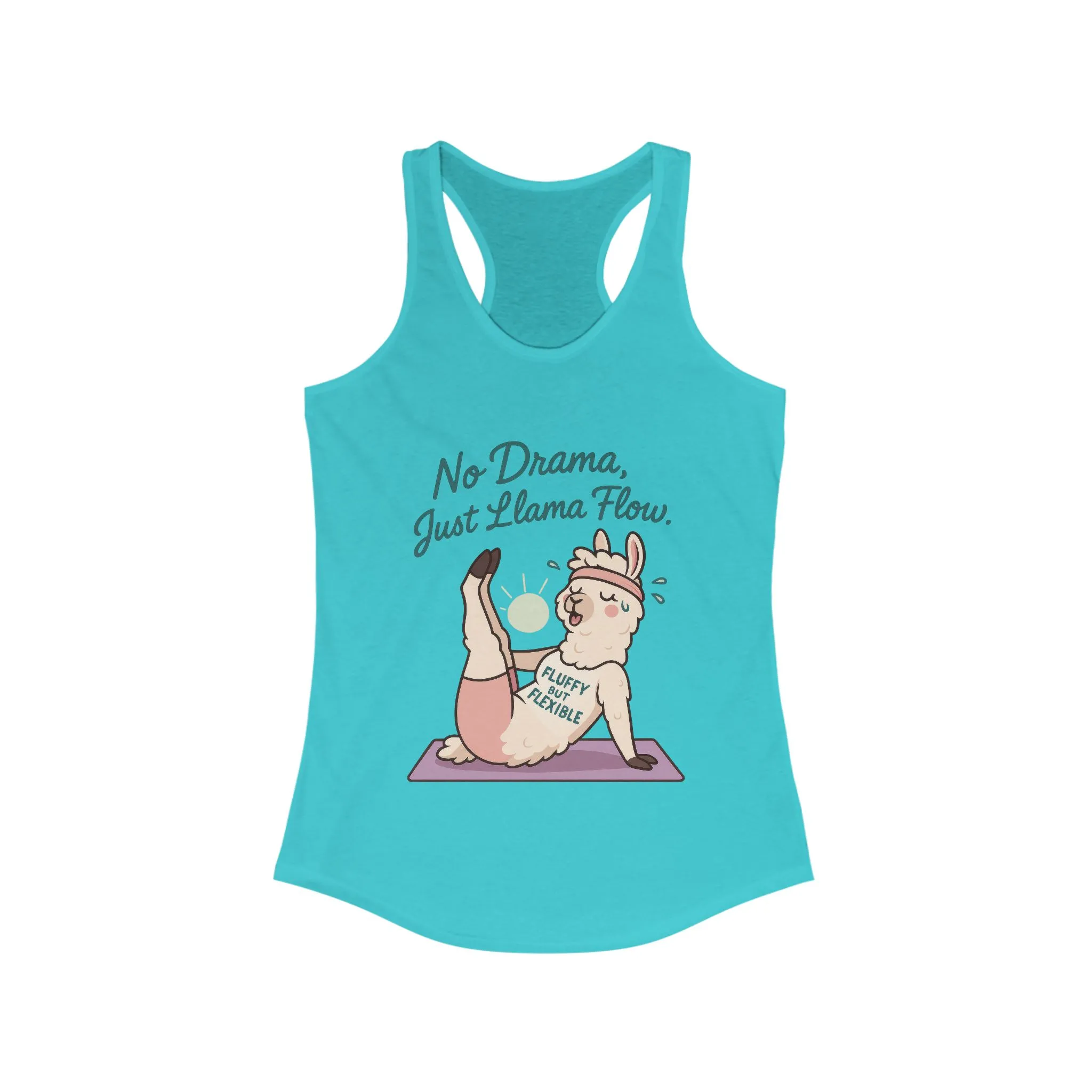 Llama Yoga Tank Top, Funny Yoga Llama Tank for Women, Gift for Yogis, Fun Yoga T-Shirt for Animal Lovers, Funny Workout Top, Summer Wear - Image 11