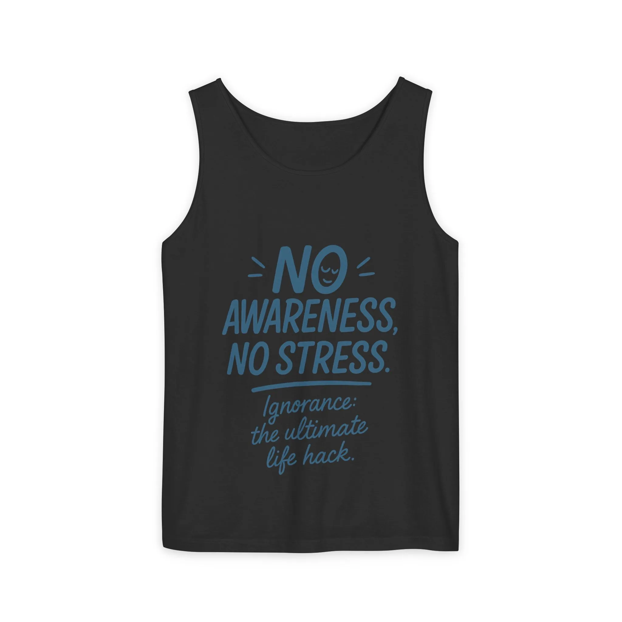 Womens No Awareness Racerback Tank Top, Funny No Stress Quote, Ignorance Life Hack, Workout Sleeveless Shirt, Motivational Shirt, Yoga - Image 17