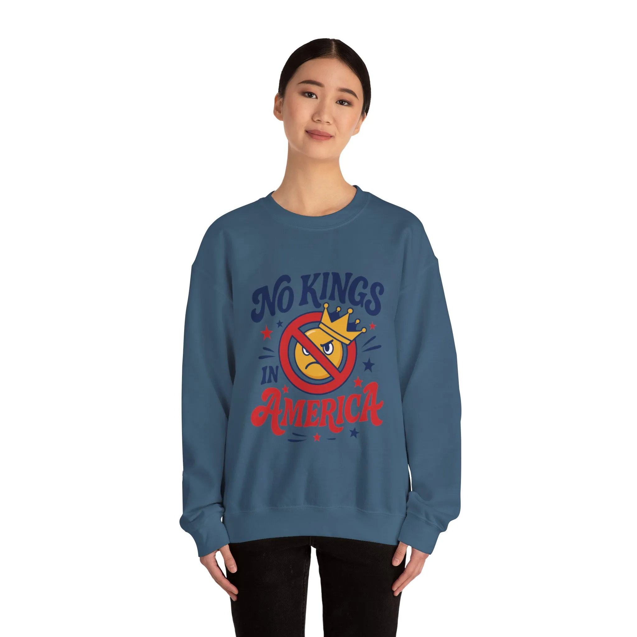 No Kings in America Sweatshirt - Funny Patriotic Anti Monarchy Pullover - USA Independence Sweater, Political Apparel, Gift for Activists - Image 24