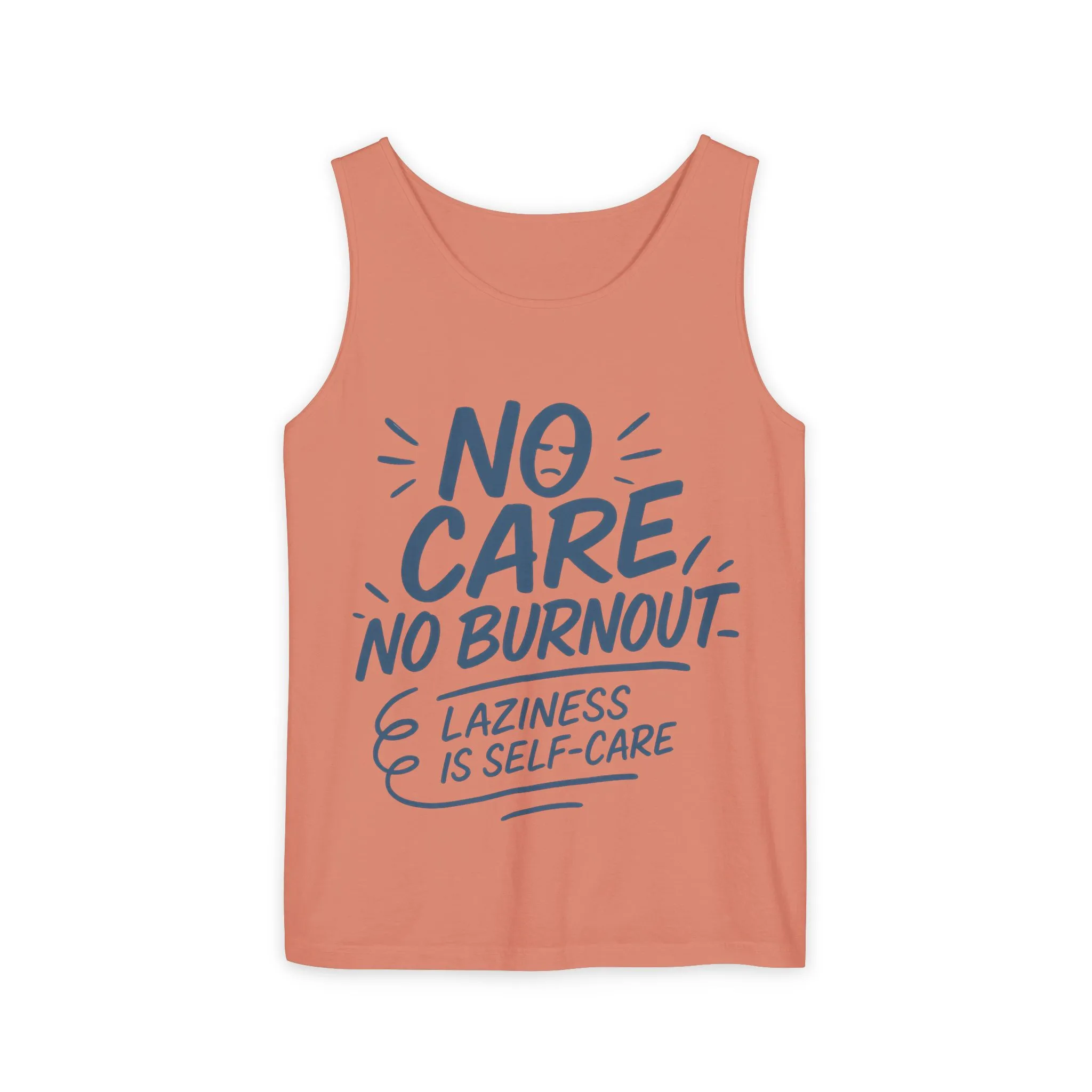 Mens Lazy Life Tank Top, No Care No Burnout Funny Quote, Workout Gym Sleeveless Shirt, Humor Gift for Him, Gift for Mental Health Awareness - Image 7