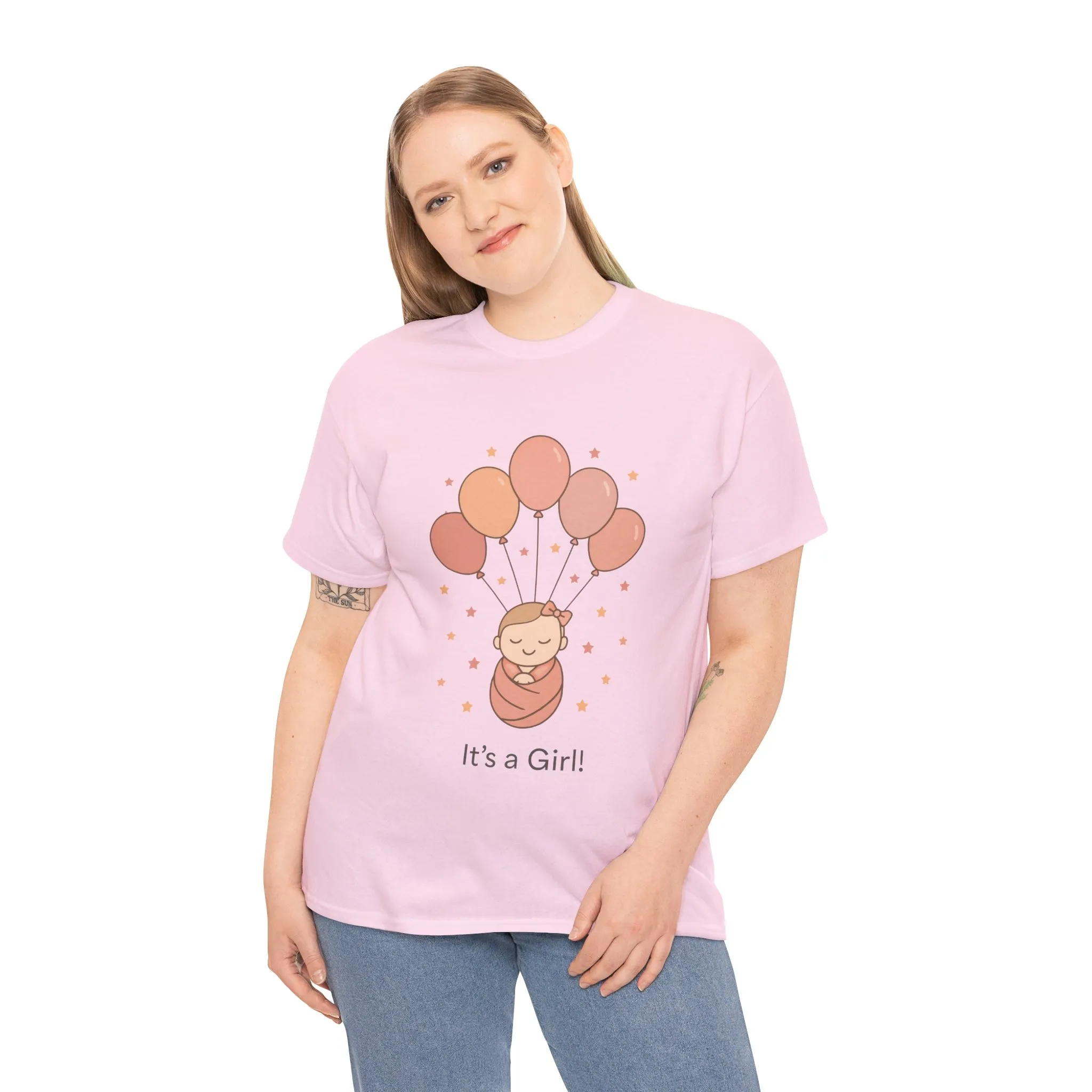Its a Girl Maternity T-Shirt, Baby Girl Pregnancy Announcement Shirt,Mom To Be Gift, Gender Reveal Tee, Baby Shower Top, Gender Reveal Party