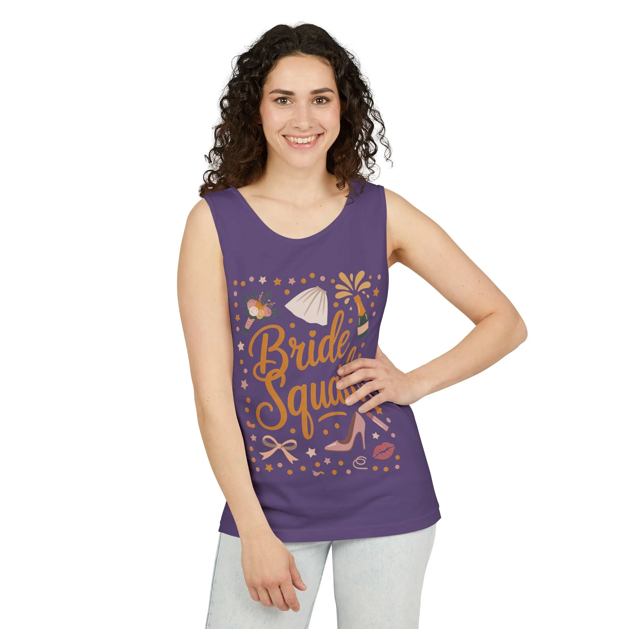 Bride Squad Tank Top, Bachelorette Party T-Shirt, Bridesmaid Wedding Tee, Hen Party Matching Shirts, Bridal Shower, Gift for Bridesmaids - Image 2