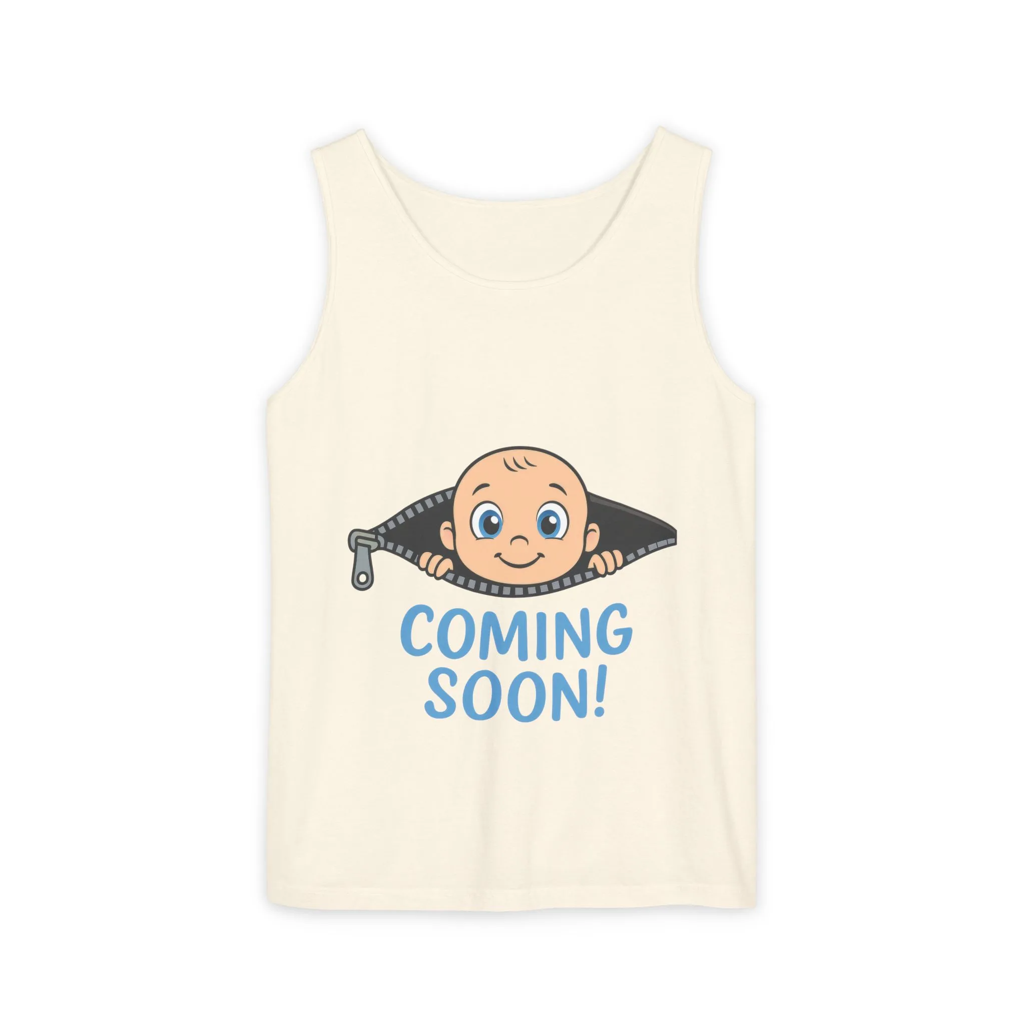 Coming Soon Maternity Tank Top, Cute Baby Boy Pregnancy Announcement Tee, Funny Expecting Mom Gift, Gender Reveal Tee, Baby Shower Top - Image 3
