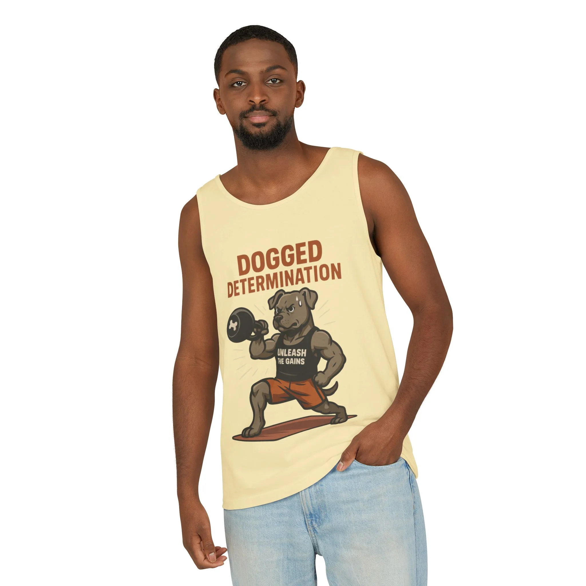 Funny Gym Dog Tank Top for Men, Workout Bulldog Graphic Tee, Fitness Motivation Shirt, Dog Lover Gift, Gym Wear, Fitness Tank Top - Image 5