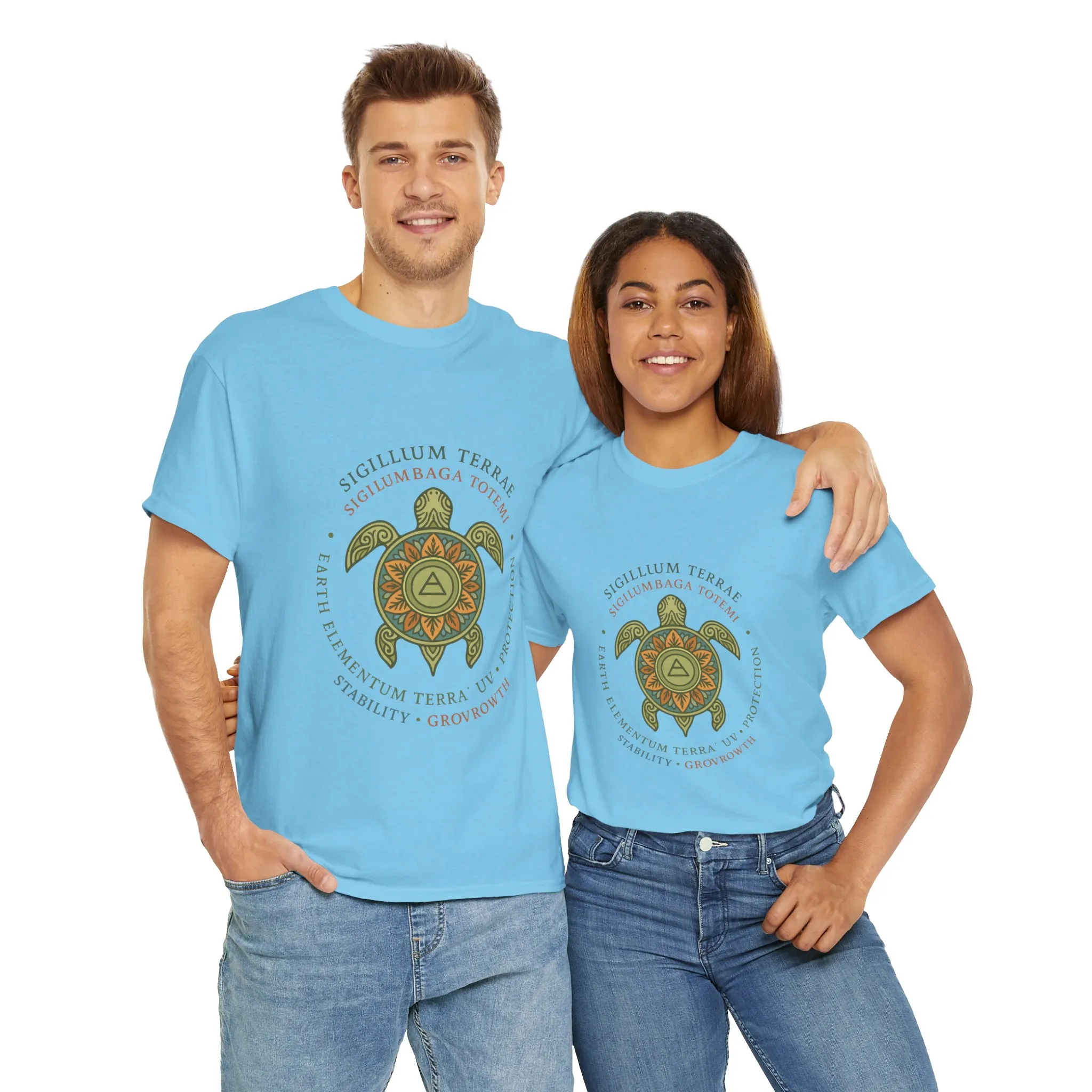 Earth Totem Turtle Unisex T-Shirt, Sigillum Terrae Symbol, Elemental Growth Unisex Tee, Spiritual UV Protection Shirt, Nature Symbol Gift - Image 27