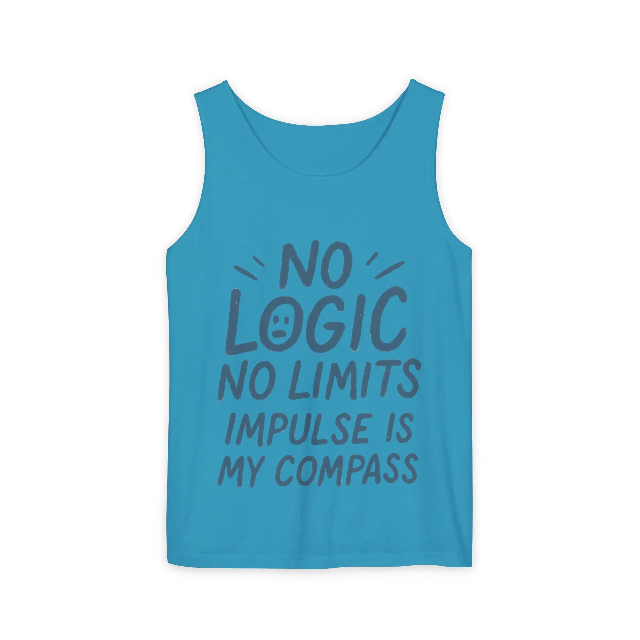 Funny Mens Tank Top, No Limits Impulse Quote, Relaxed Fit Tee, Casual Wear for Creatives, Gift for Artists Impulsive Style Shirt - Image 19