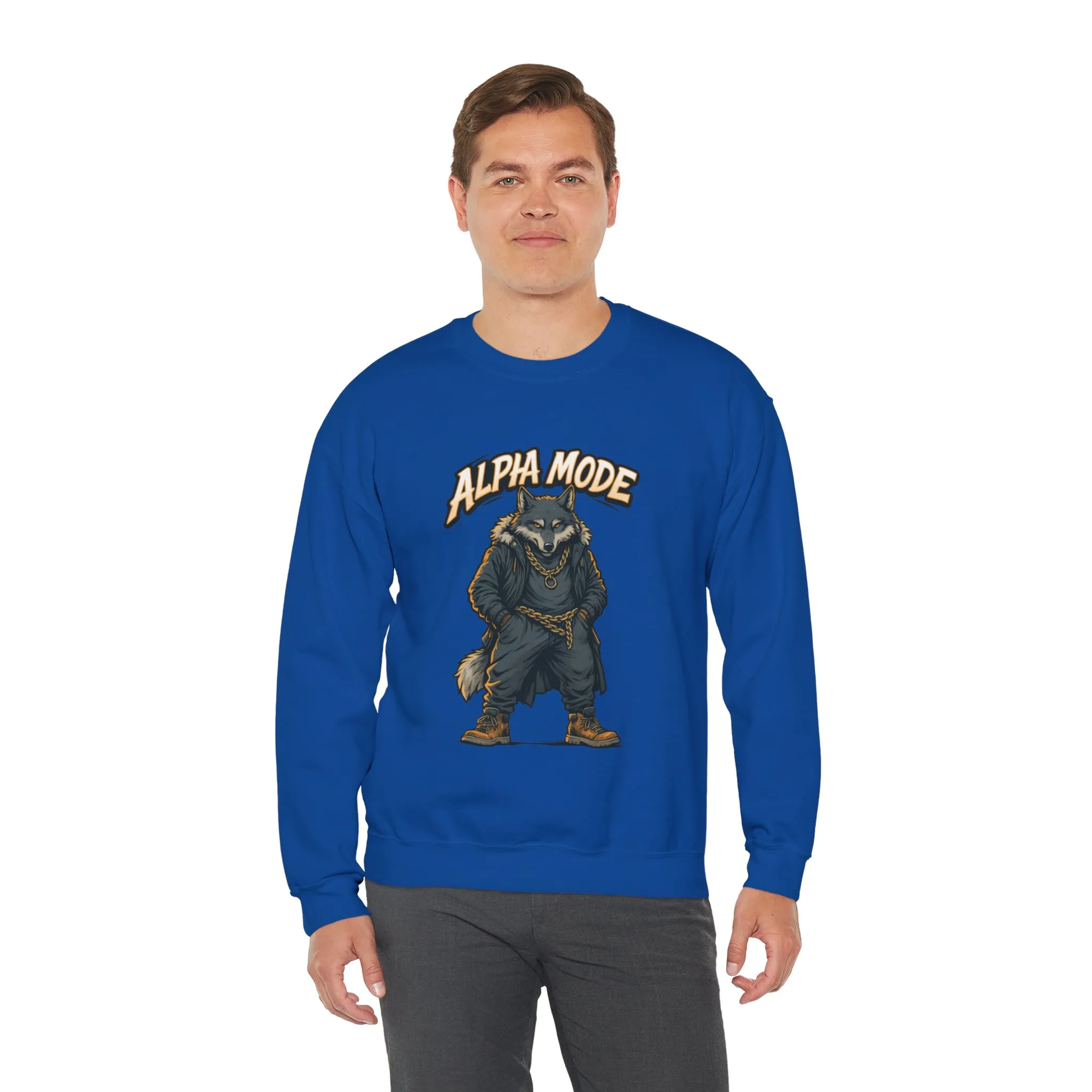 Alpha Mode Wolf Crewneck Sweatshirt, Mens Streetwear Pullover, Hip Hop Savage Wolf Sweater, Alpha Male Graphic Crewneck, Urban Wolf Gift - Image 27