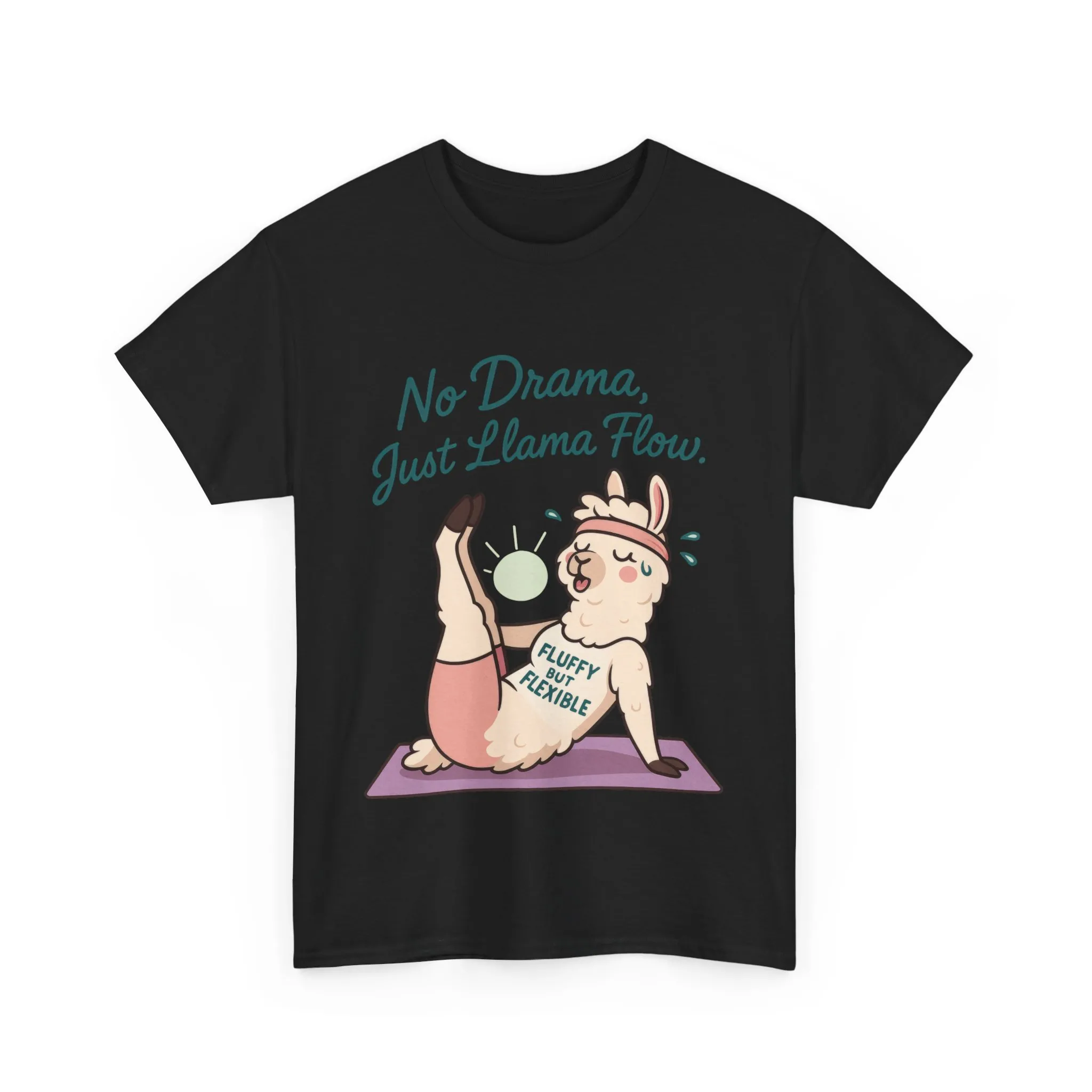 No Drama Llama Yoga Tee, Funny Yoga Llama T-Shirt for Women, Gift for Yoga Lovers, Fun Yoga T-Shirt for Animal Lovers, Humor Shirt - Image 7