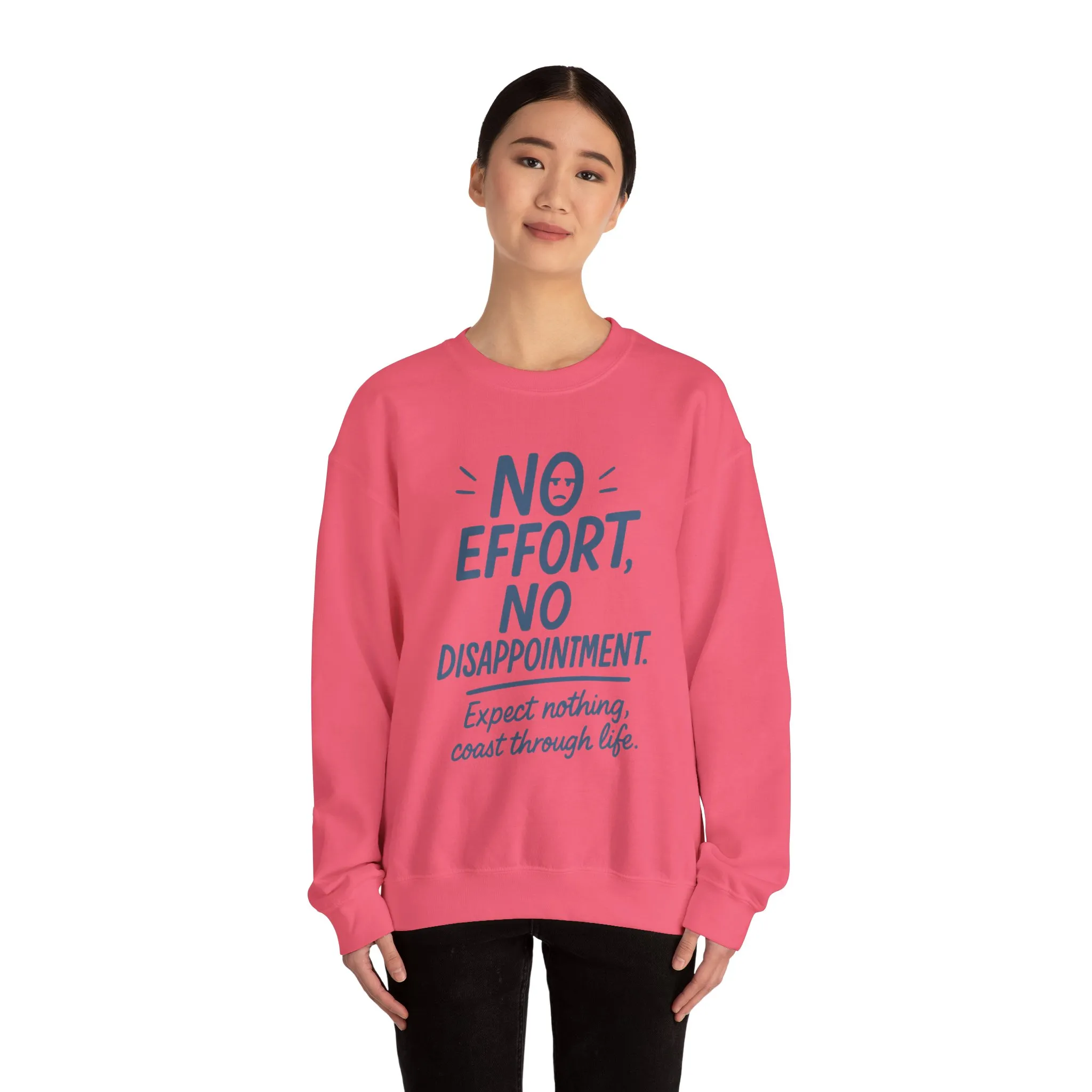 Funny Lazy Life Womens Crewneck Sweatshirt, No Effort No Disappointment Quote, Cozy Relaxed Fit Pullover, Gift for Her - Image 20