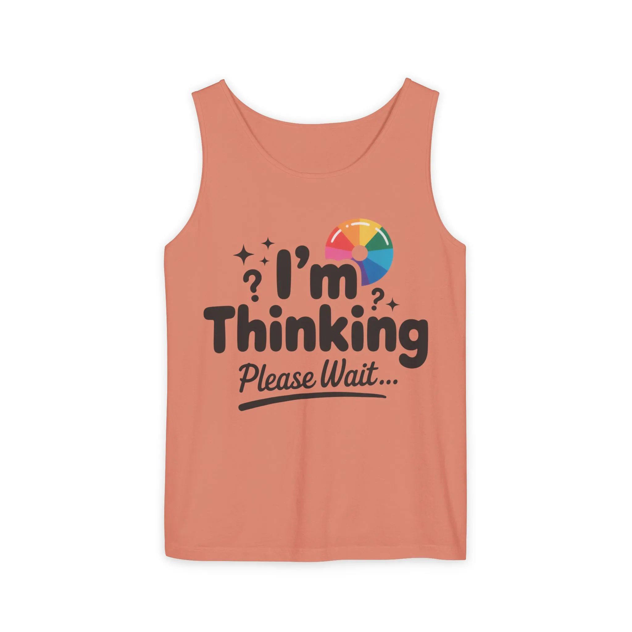 Funny - Im Thinking Please Wait - Mens Tank Top, Cute Geeky Gift for Introverts, Programmers, Designers, Fun Humor Shirt, Gift for Adults - Image 5