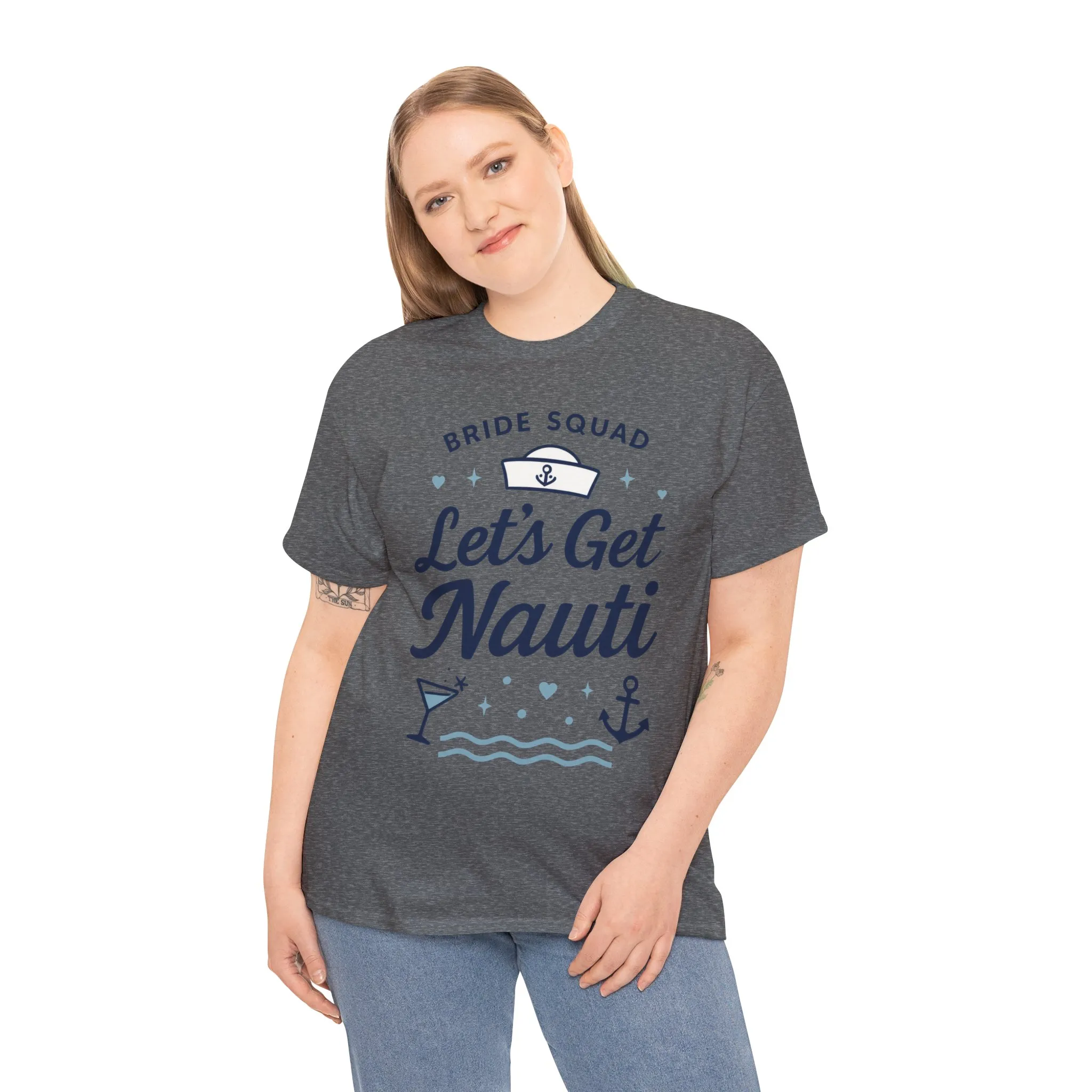 Lets Get Nauti Shirt, Nautical Bachelorette Party Tee, Bride Squad Gift, Bridesmaid Hen Party Top, Fun Nautical Wedding Shirt - Image 15