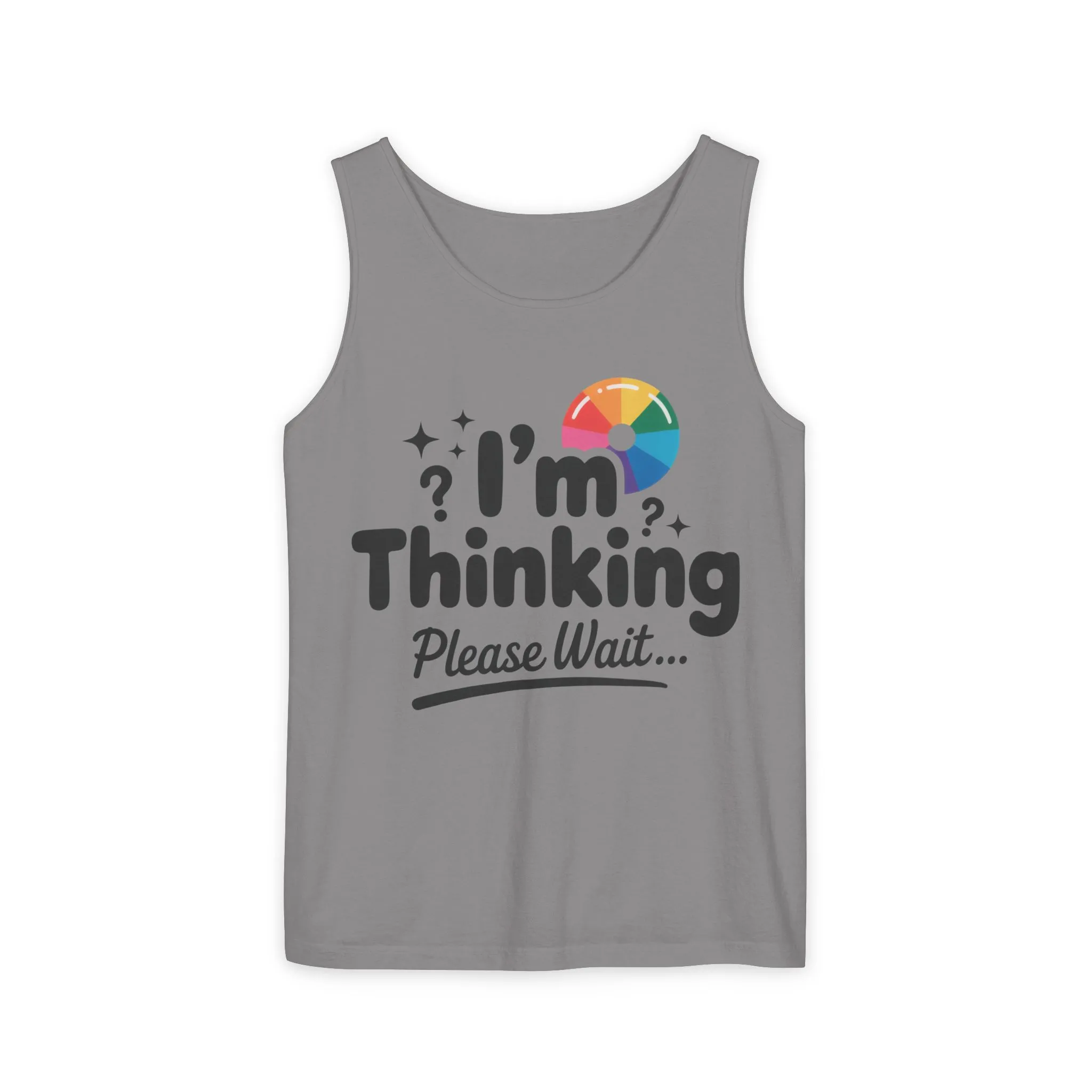 Funny - Im Thinking Please Wait - Mens Tank Top, Cute Geeky Gift for Introverts, Programmers, Designers, Fun Humor Shirt, Gift for Adults - Image 23
