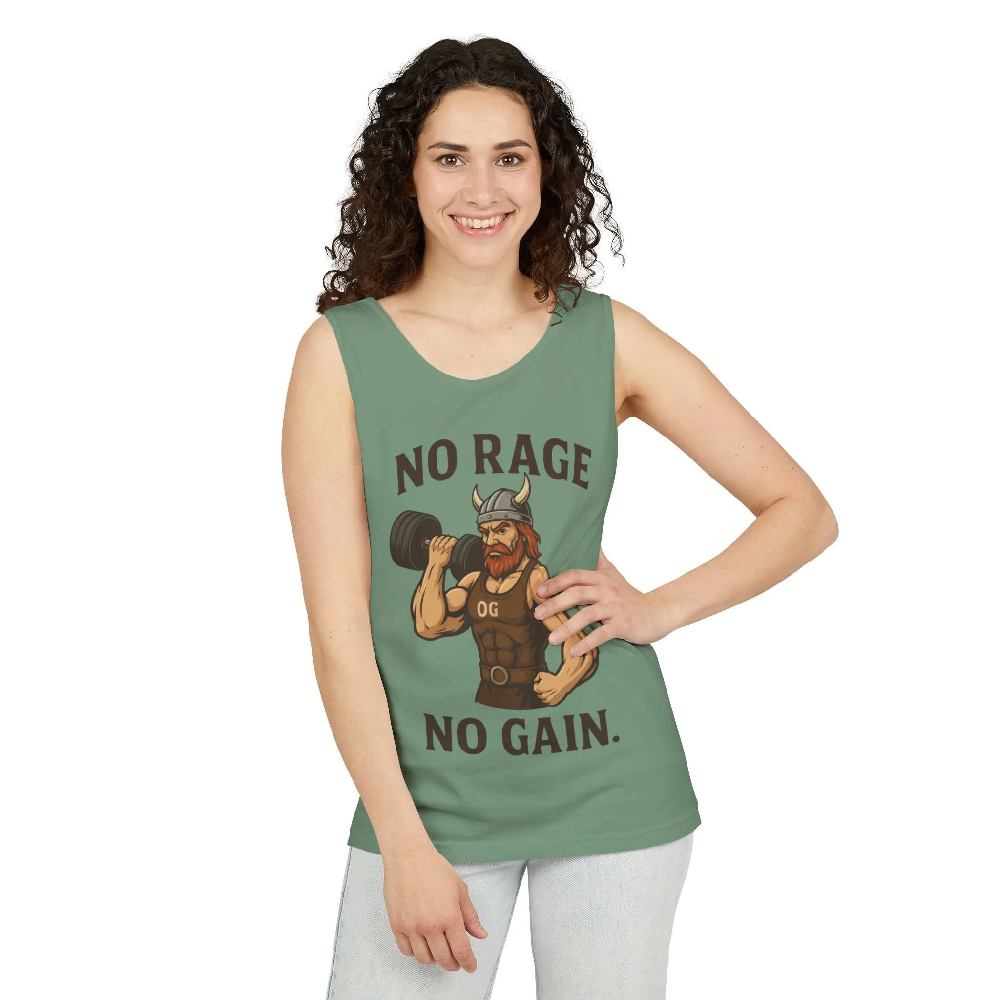 No Rage No Gain Viking Gym Tank Top, Funny Muscle Workout Tee, Barbarian Fitness Tank for Men, Gym Wear, Workout Gear, Casual Summer Outfit - Image 9