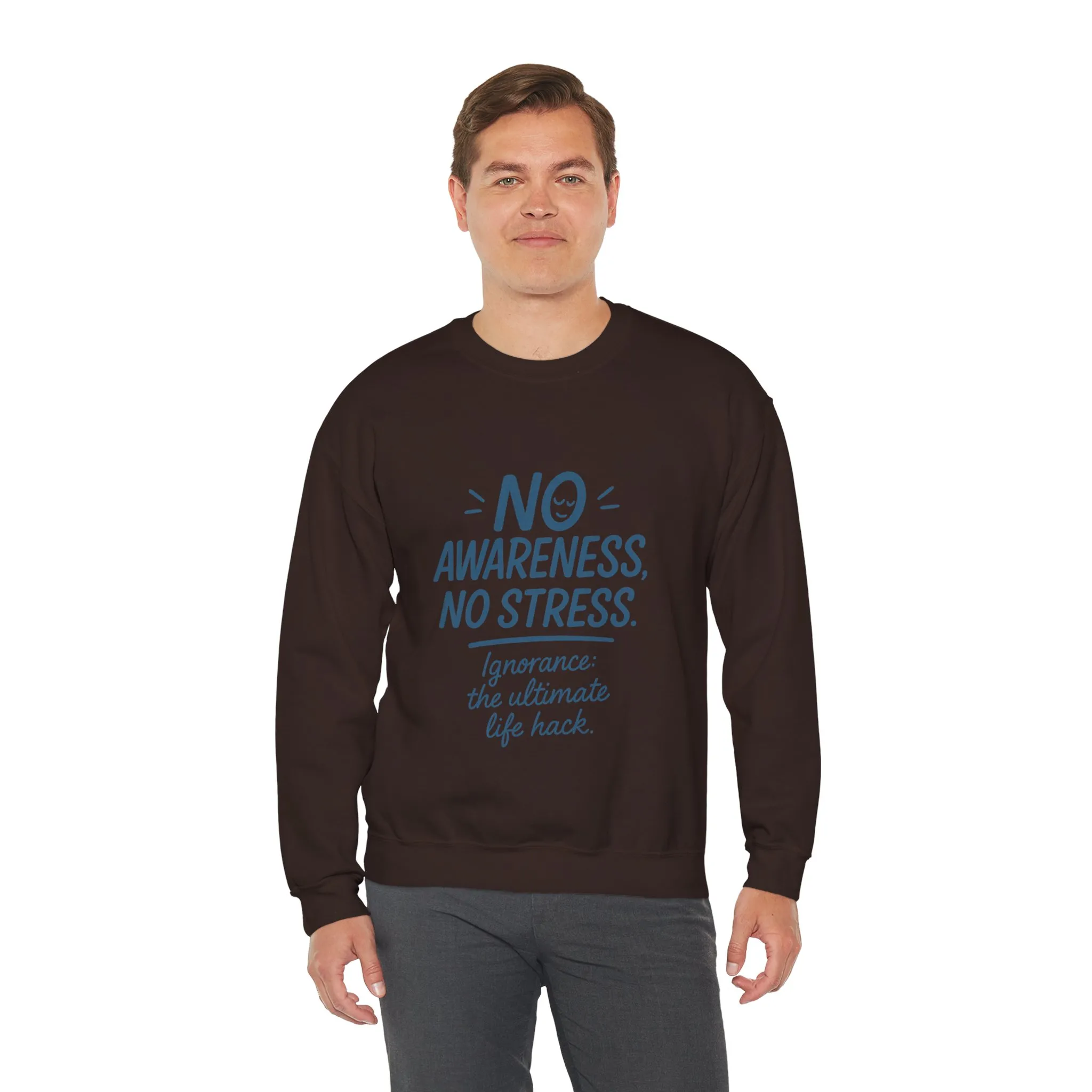 Funny Mens Mindful Crewneck Sweatshirt, Cozy Sweatshirt, Awareness Sweatshirt, Casual Style Gift, Perfect for Self-Care Days - Image 15
