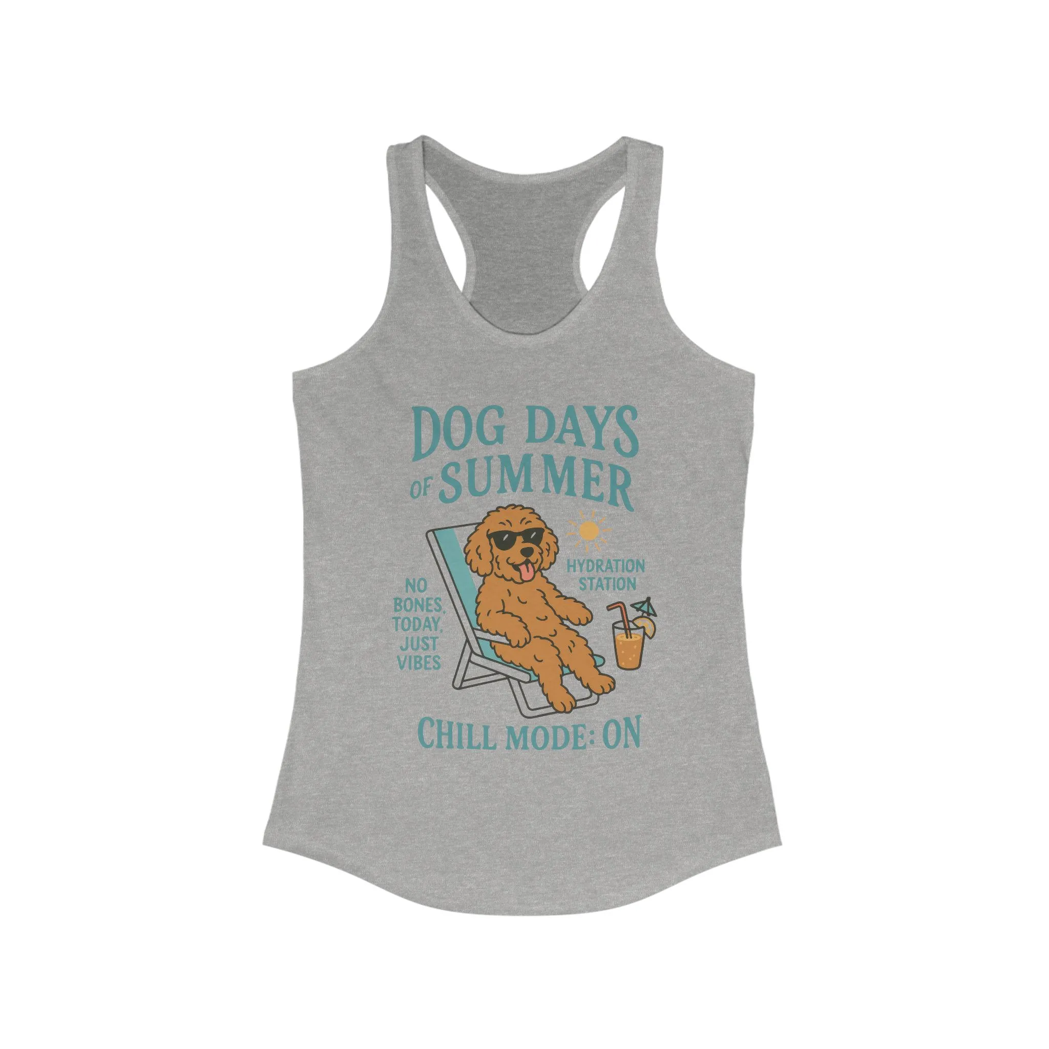 Dog Days of Summer Tank, Funny Cute Dog Graphic Womens Tank Top, Chill Mode ON Tee, Summer Puppy Vibes Gift, Dog Lover Gift - Image 7