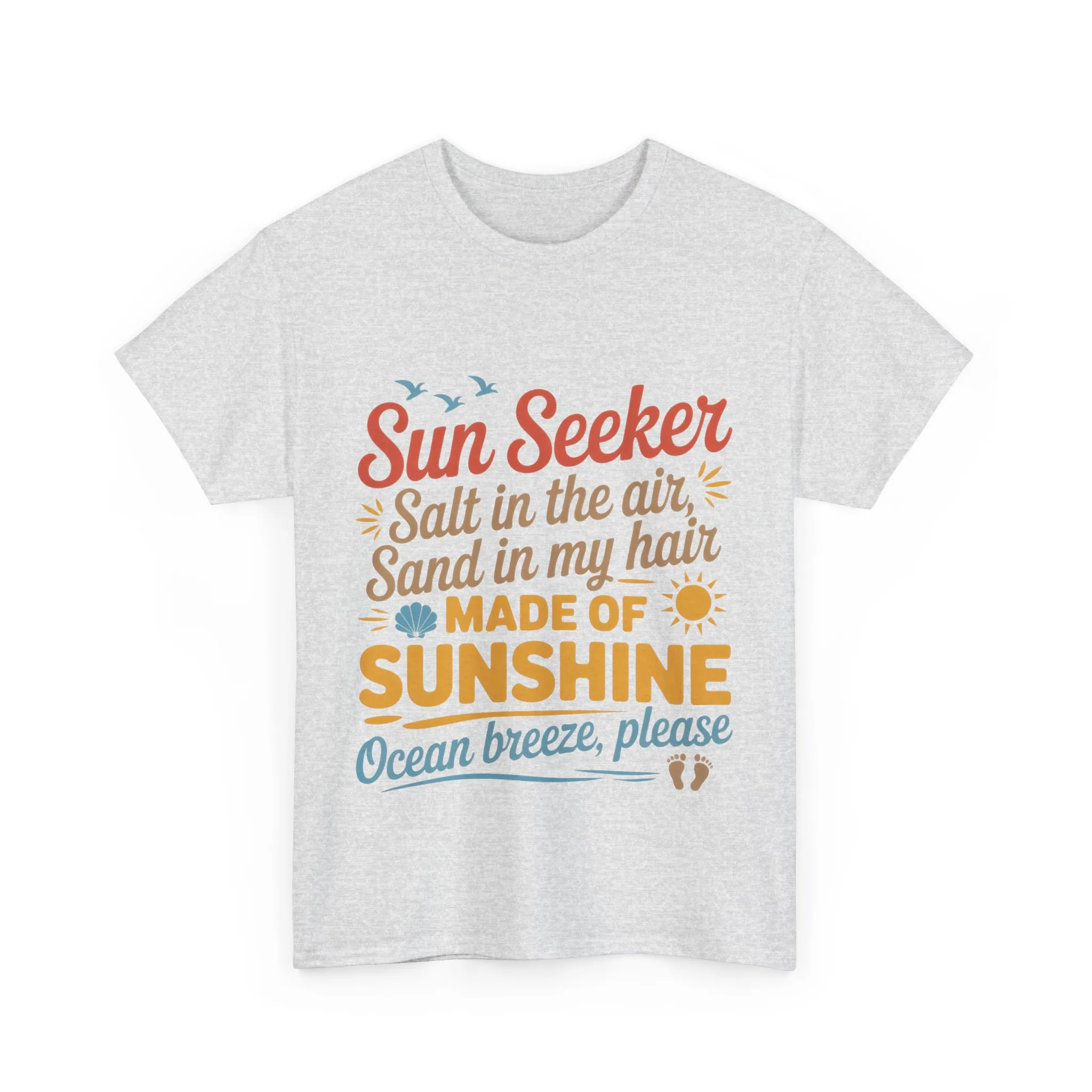Sun Seeker Summer Quote Shirt, Made of Sunshine Beach Vibes Tee, Ocean Breeze Please Shirt for Women, Salt in the Air Sand in My Hair Top - Image 7