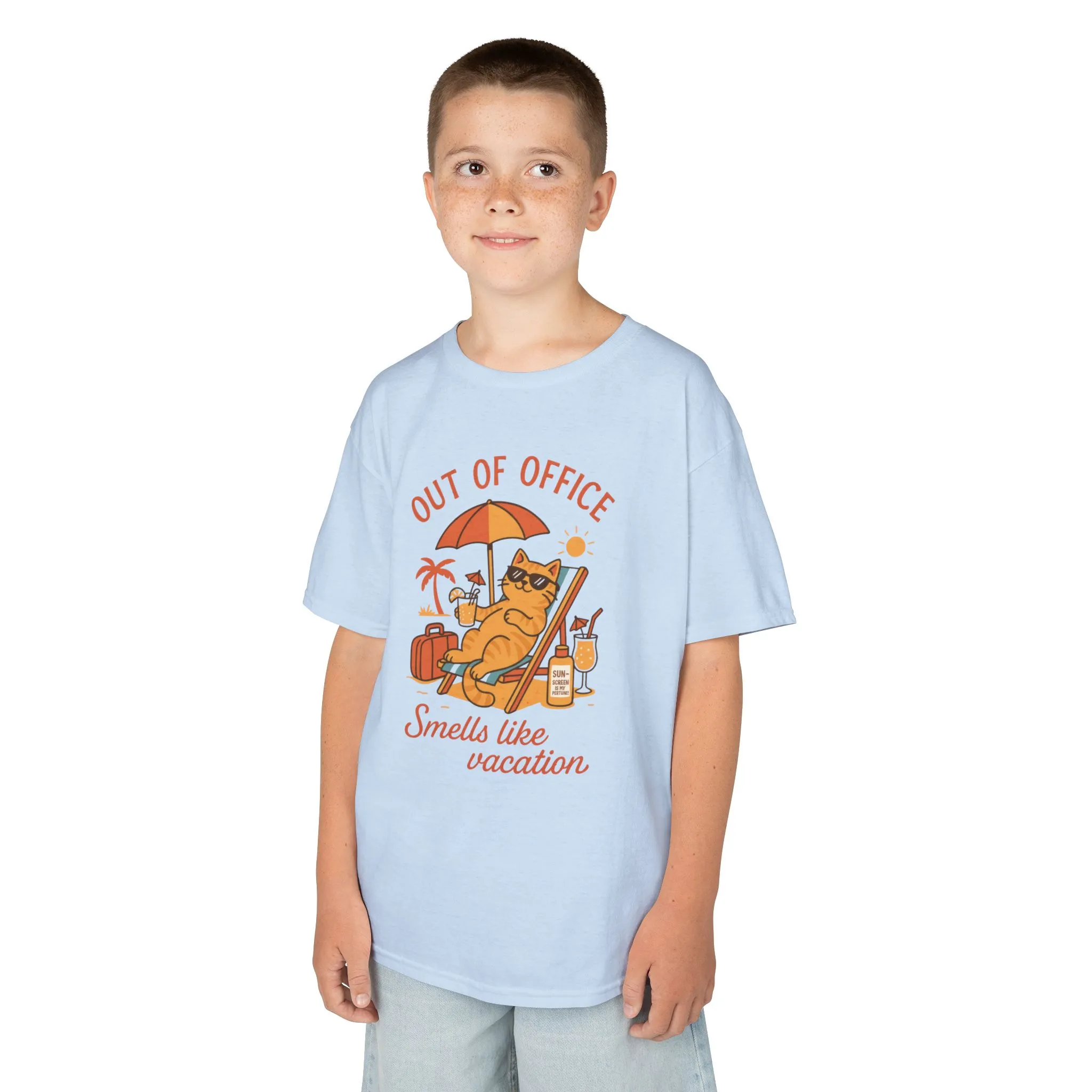Funny Cat Vacation T-Shirt for Kids, Out of Office Beach Shirt, Summer Holiday Tee, Summer Fun, Beachwear, Travel Tee, Gift for Kids - Image 15