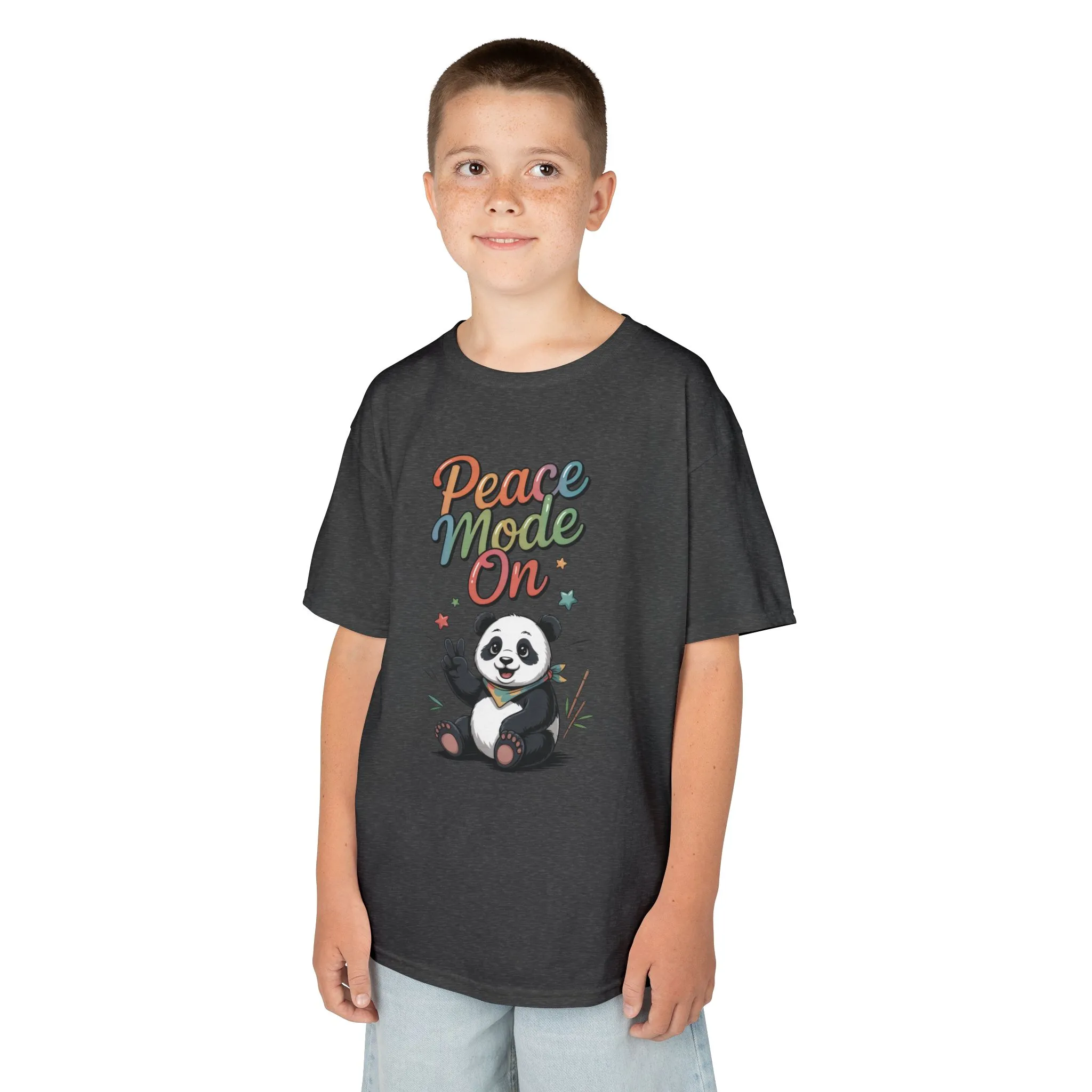 Peace Mode On Kids Tee, Cute Panda Shirt, Fun Gift for Children, Peace-Themed Apparel, Perfect for Birthdays, Casual Wear - Image 9