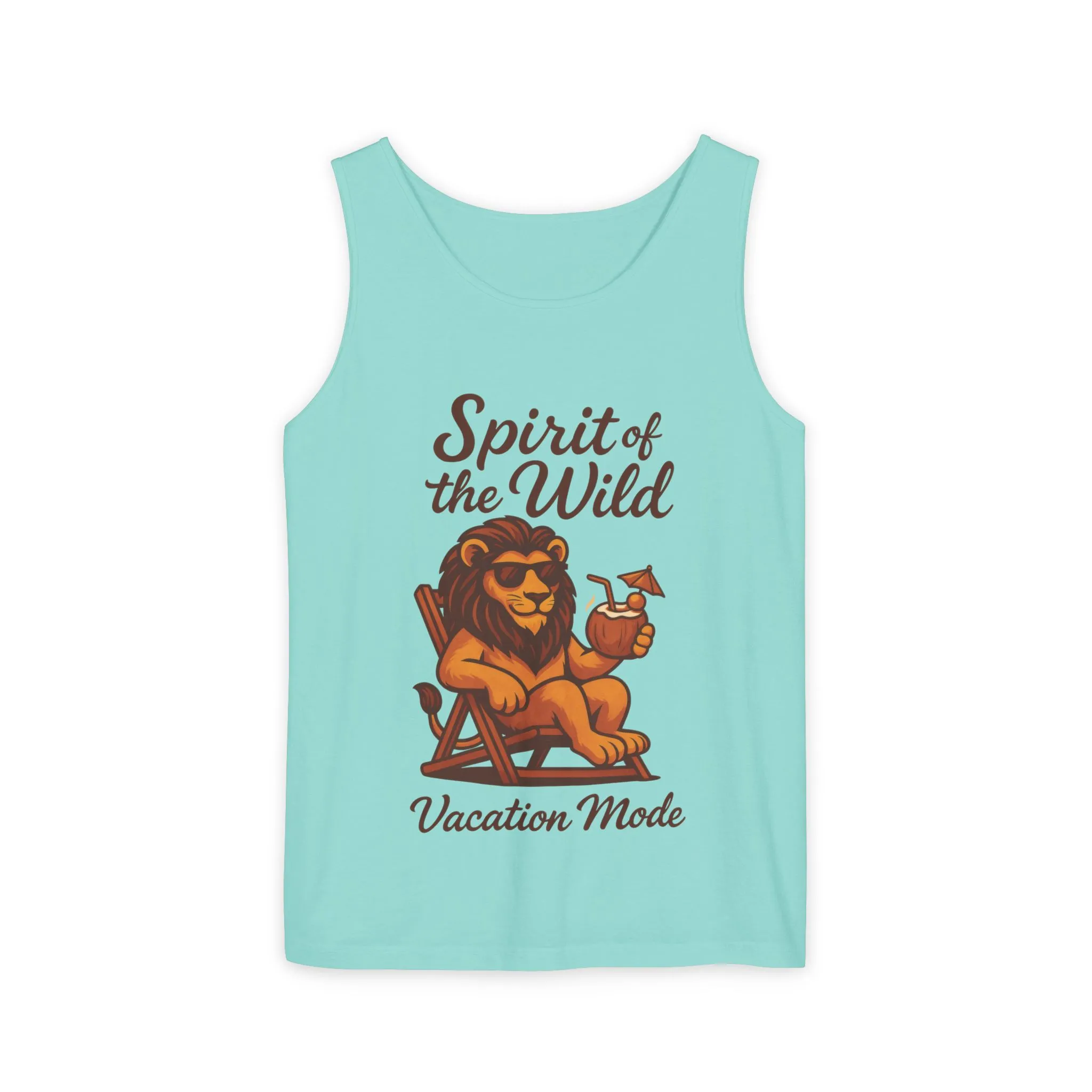 Spirit of the Wild Lion Tank Top - Vacation Mode Funny Summer Sleeveless Shirt for Men, Summer Wear, Graphic Tees, Beach Outfit - Image 9