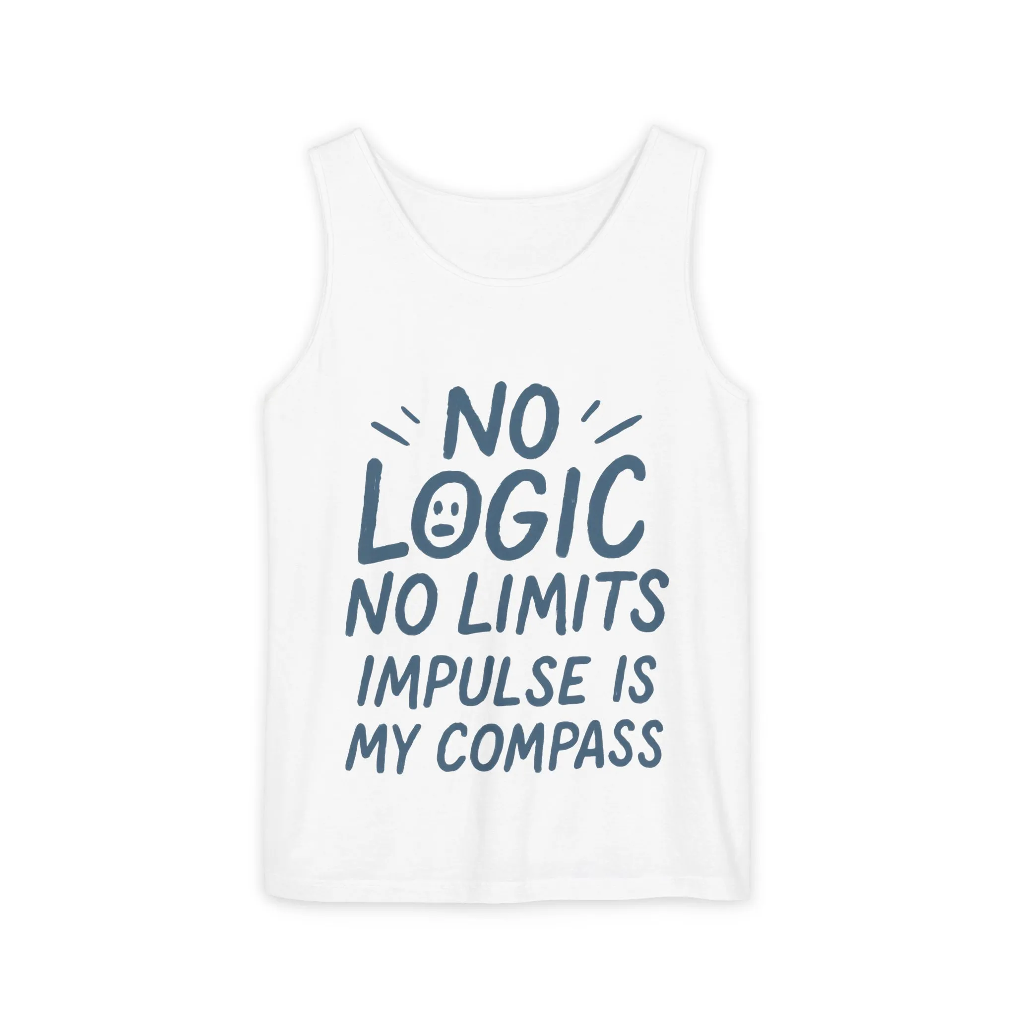 Funny No Logic Womens Tank Top, No Limits Impulse Quote, Carefree Graphic Tee, Gym Apparel for Women, Fitness Gift, Casual Summer Top - Image 3