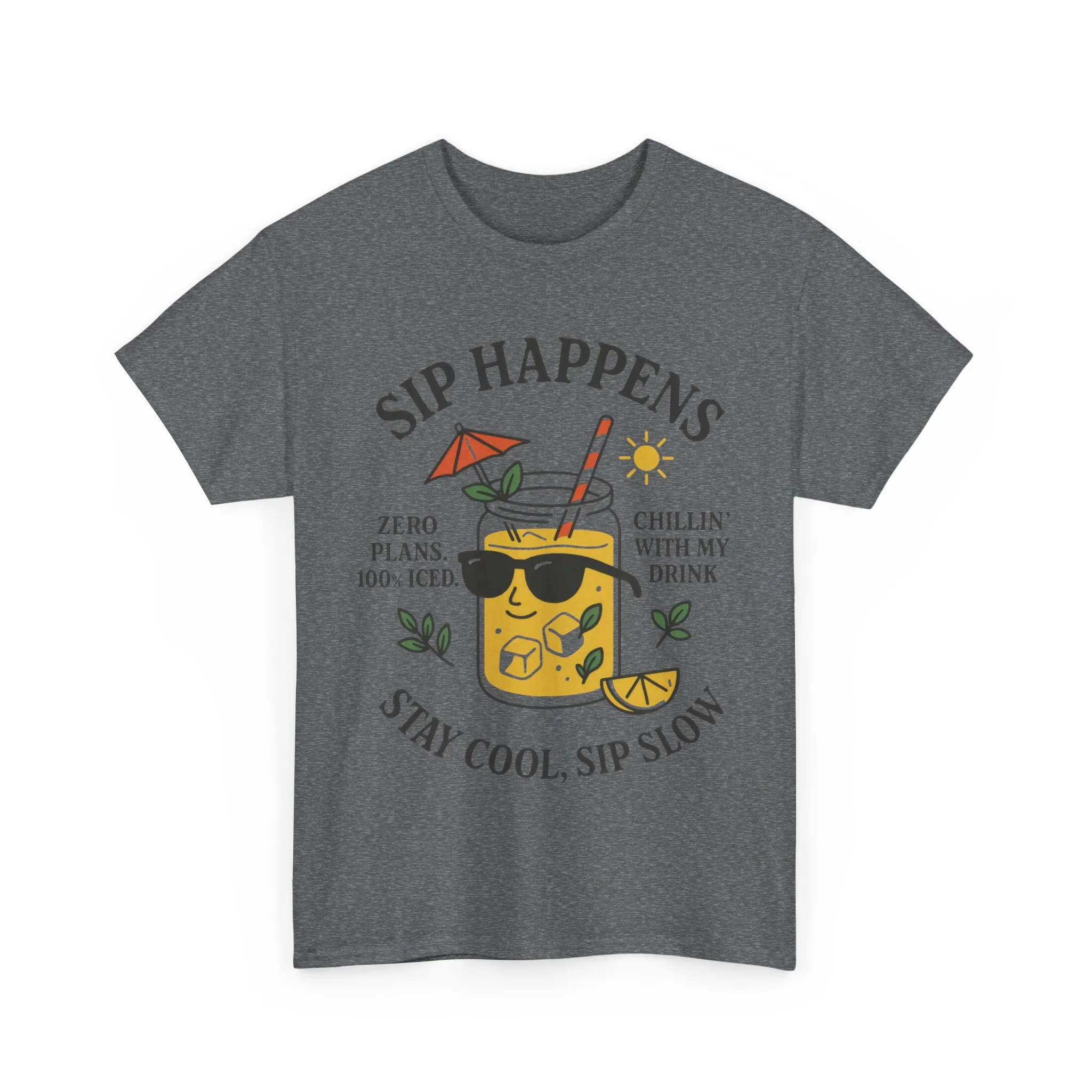 Sip Happens Womens T-Shirt, Funny Summer Drink Graphic Tee, Stay Cool Sip Slow Lemonade Shirt, , Beach Wear, BBQ Parties, Chill Summer Vibes - Image 10