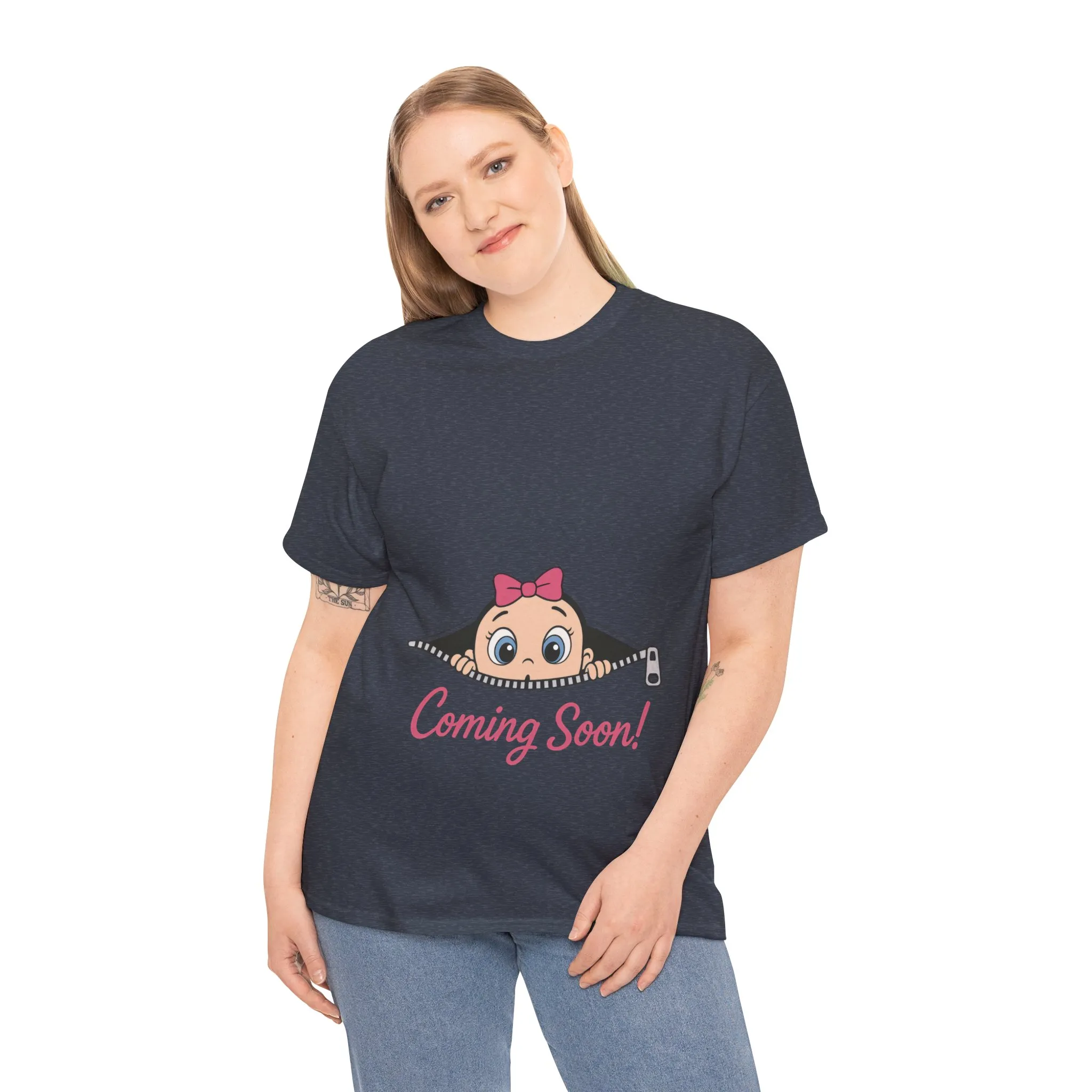 Coming Soon Maternity T-Shirt, Cute Baby Girl Pregnancy Announcement Shirt, Expecting Mom Gift, Gender Reveal Tee, Baby Shower Gift - Image 21