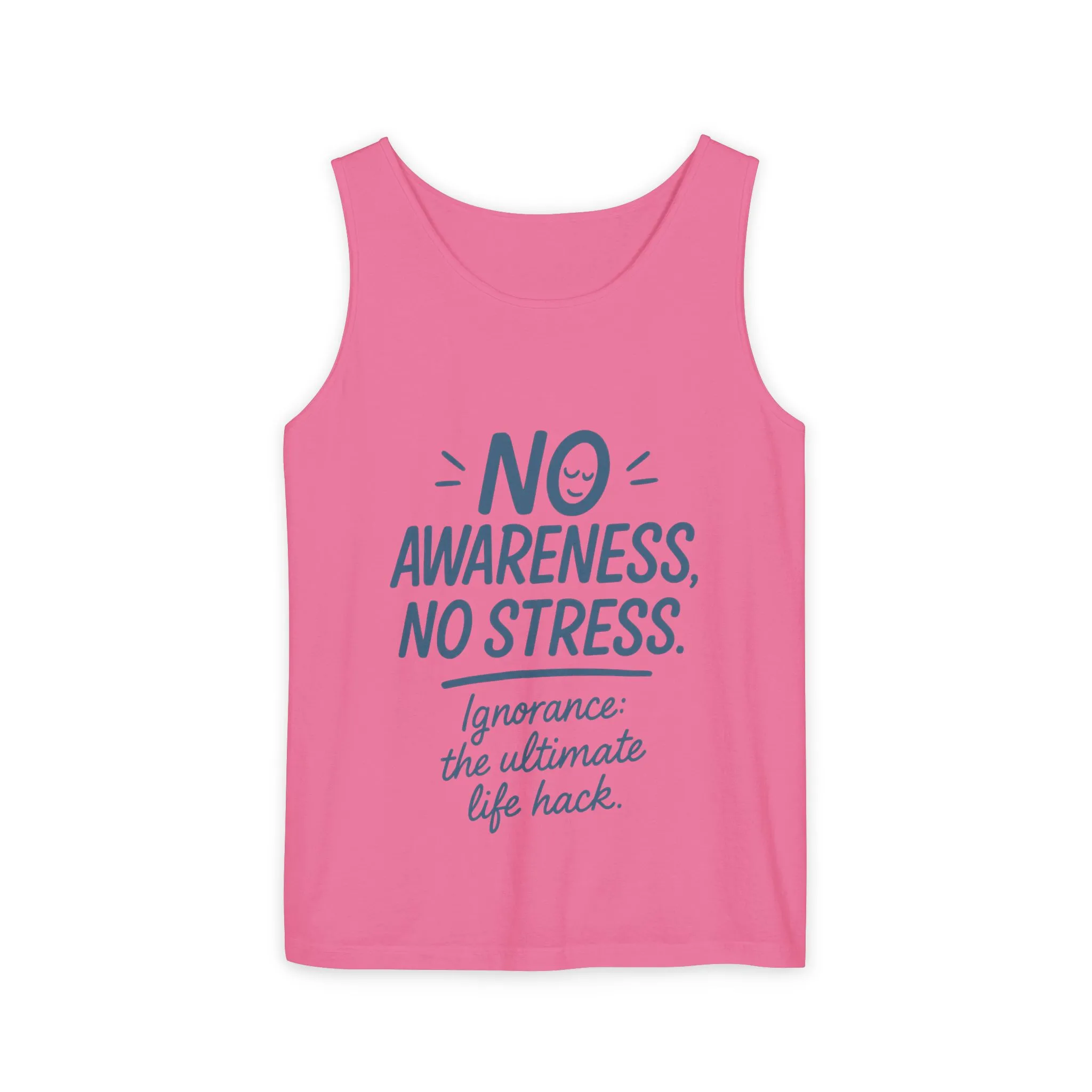 Womens No Awareness Racerback Tank Top, Funny No Stress Quote, Ignorance Life Hack, Workout Sleeveless Shirt, Motivational Shirt, Yoga - Image 19