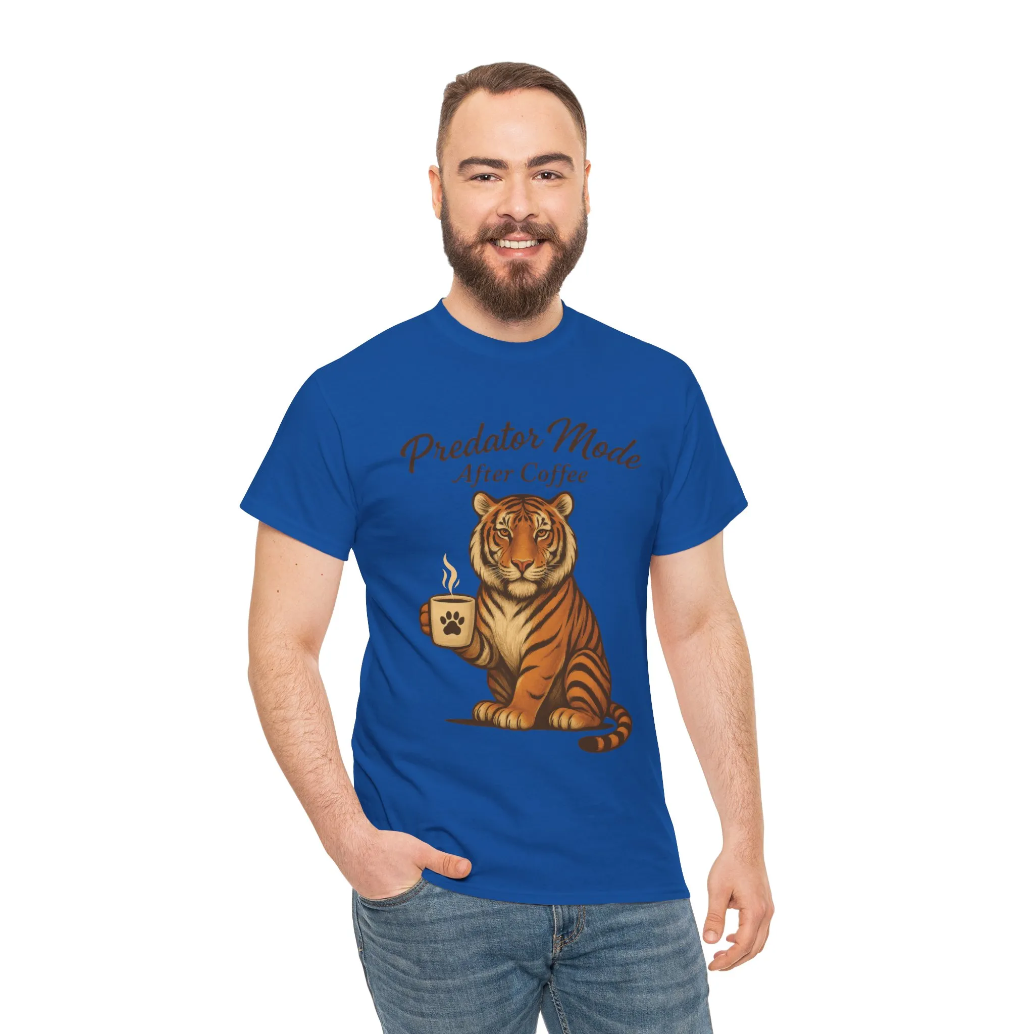 Predator Mode After Coffee Tiger Shirt, Funny Coffee Lover Tee, Mens Caffeine Graphic Tee, Morning Motivation Tiger Shirt,Coffee Addict Gift - Image 26