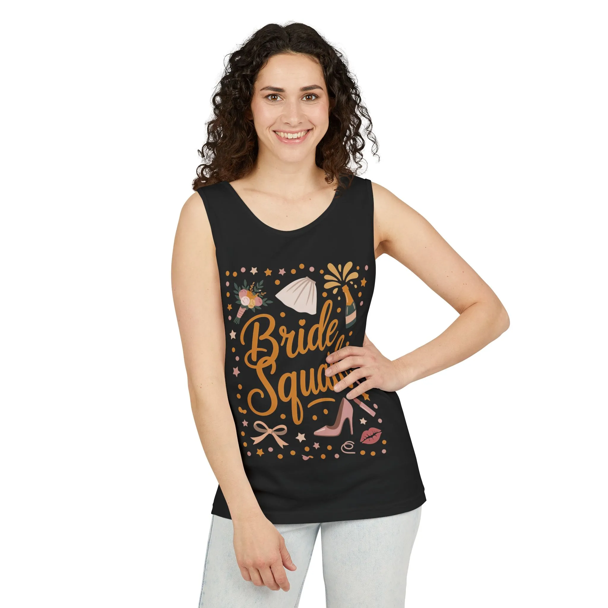 Bride Squad Tank Top, Bachelorette Party T-Shirt, Bridesmaid Wedding Tee, Hen Party Matching Shirts, Bridal Shower, Gift for Bridesmaids - Image 14