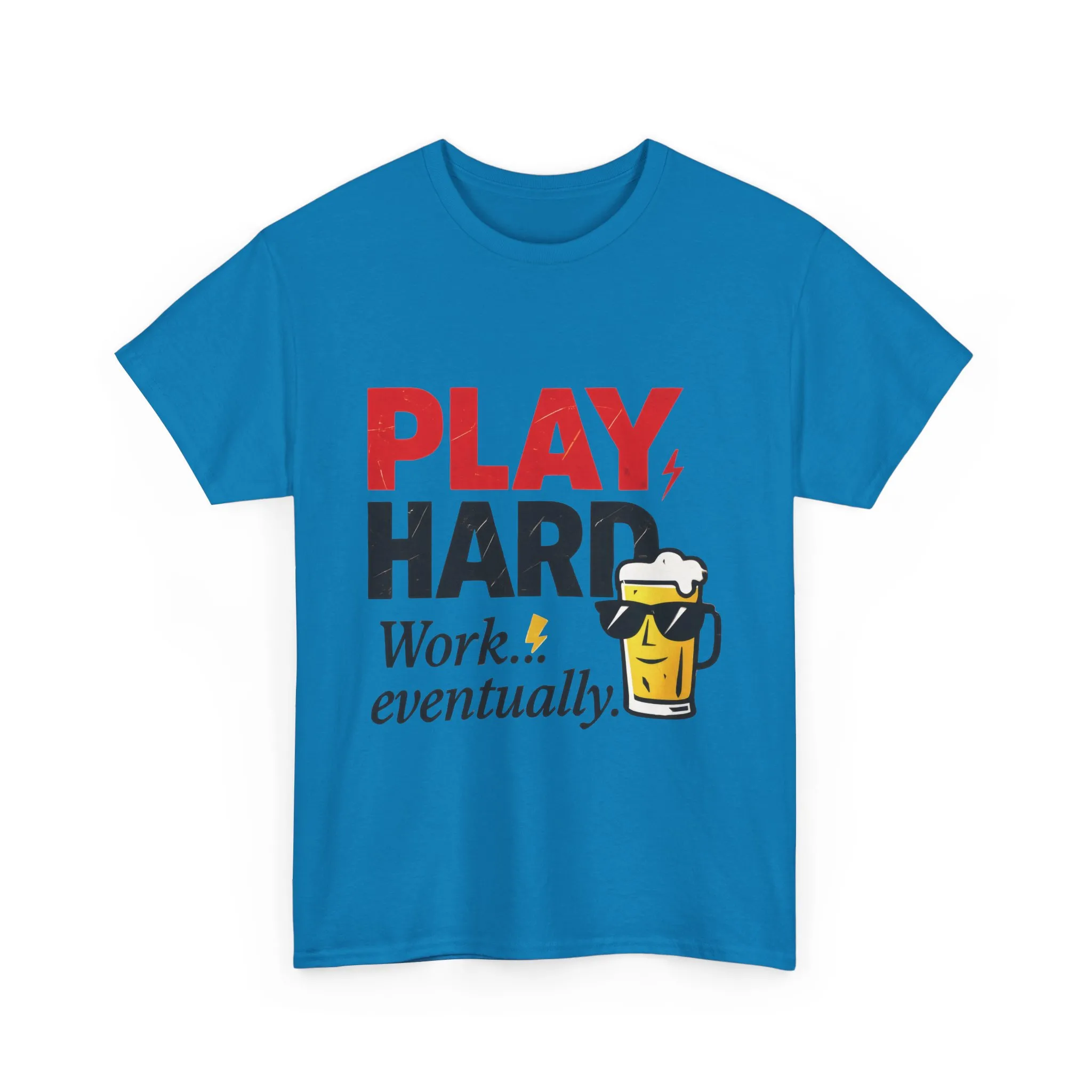 Play Hard Mens Heavy Cotton Tee, Perfect for Beer Lovers, Casual Hangouts, Parties, Gifts, and Relaxed Days - Image 22
