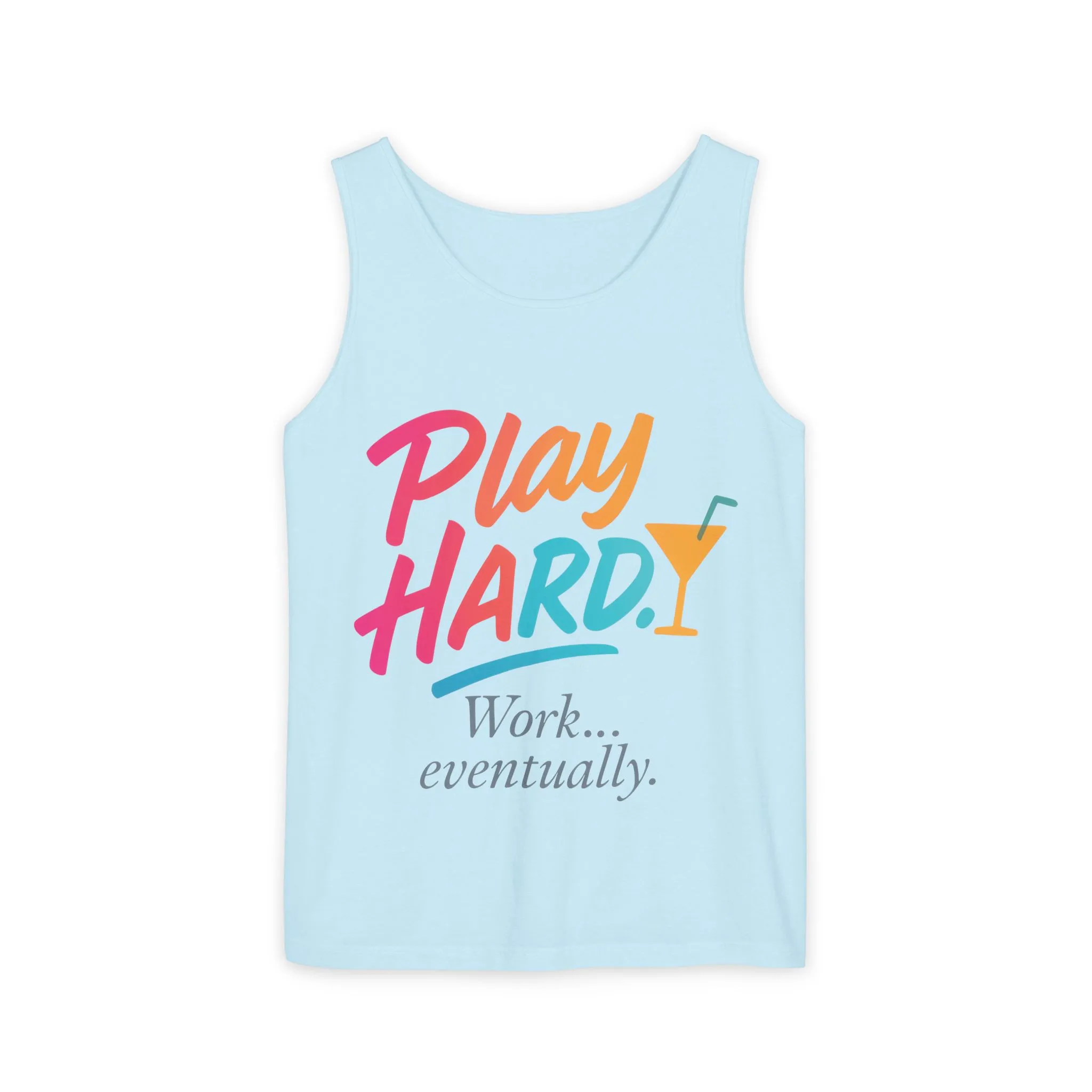 Play Hard Work Eventually Tank Top - Casual Summer Apparel, Womens Beachwear, Resort Wear, Gift for Friends, Vacation Essential - Image 9