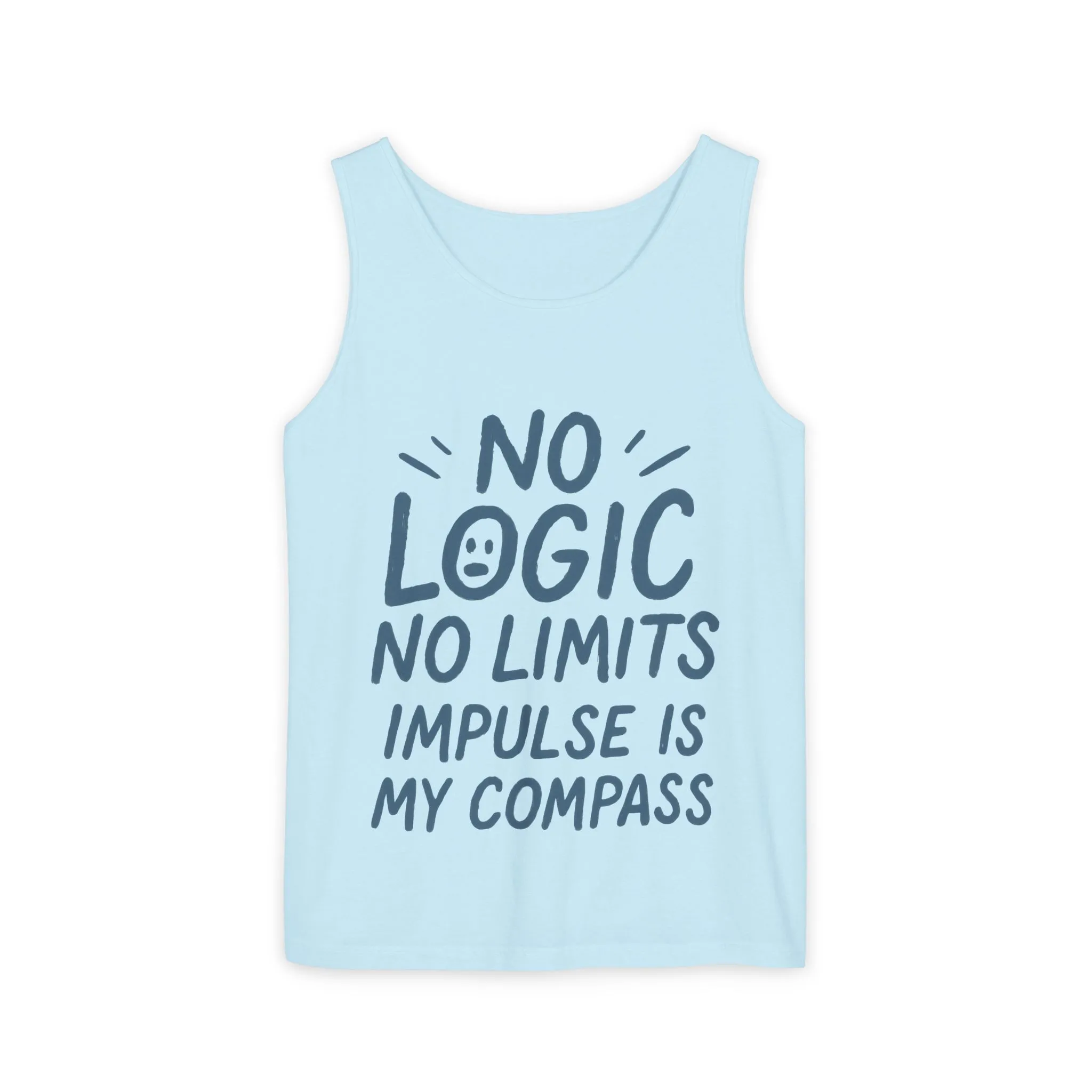 Funny Mens Tank Top, No Limits Impulse Quote, Relaxed Fit Tee, Casual Wear for Creatives, Gift for Artists Impulsive Style Shirt - Image 37