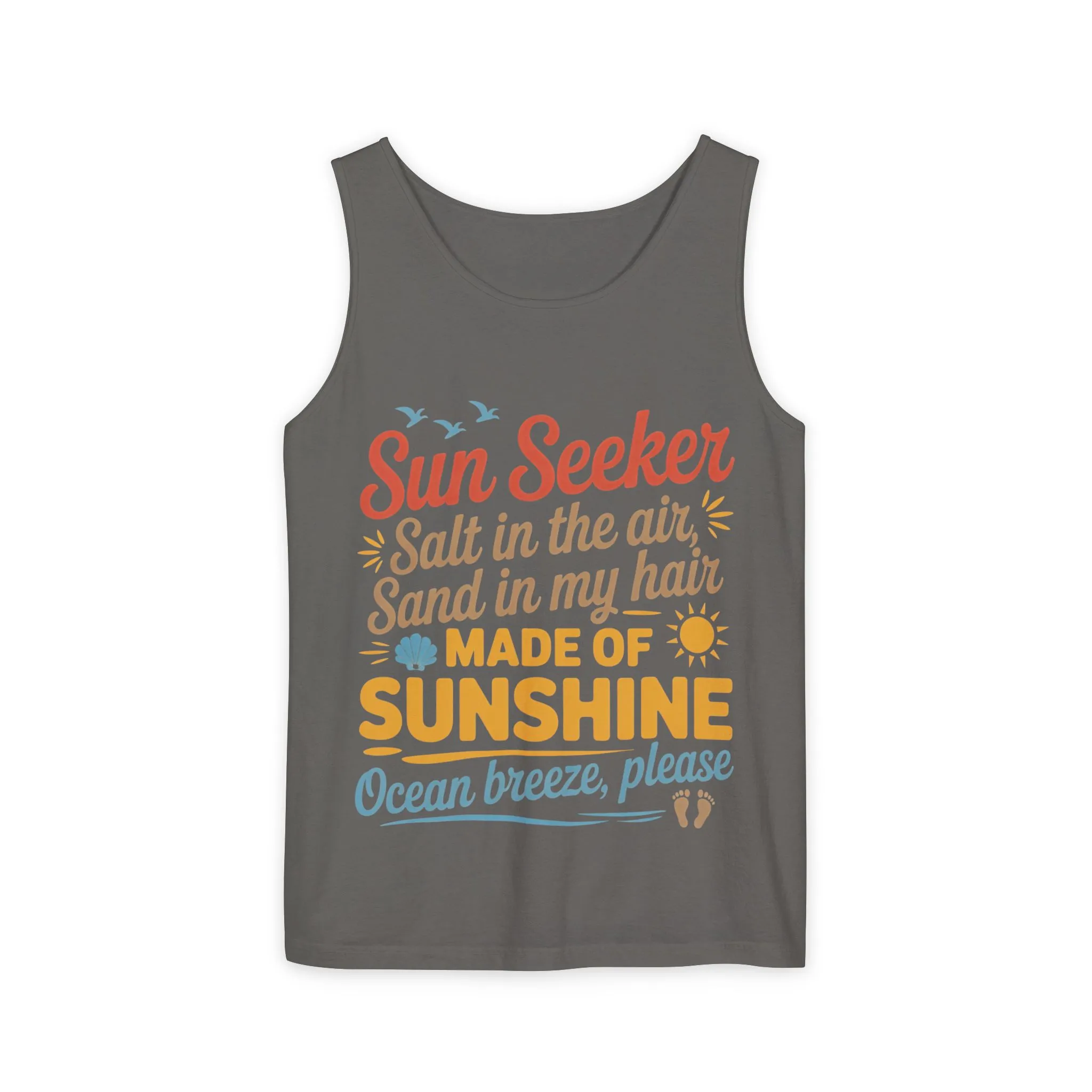 Sun Seeker Summer Quote Tank Top, Made of Sunshine Beach Vibes Tee, Ocean Breeze Please Tank Top for Women, Salt in the Air Sand Top - Image 10