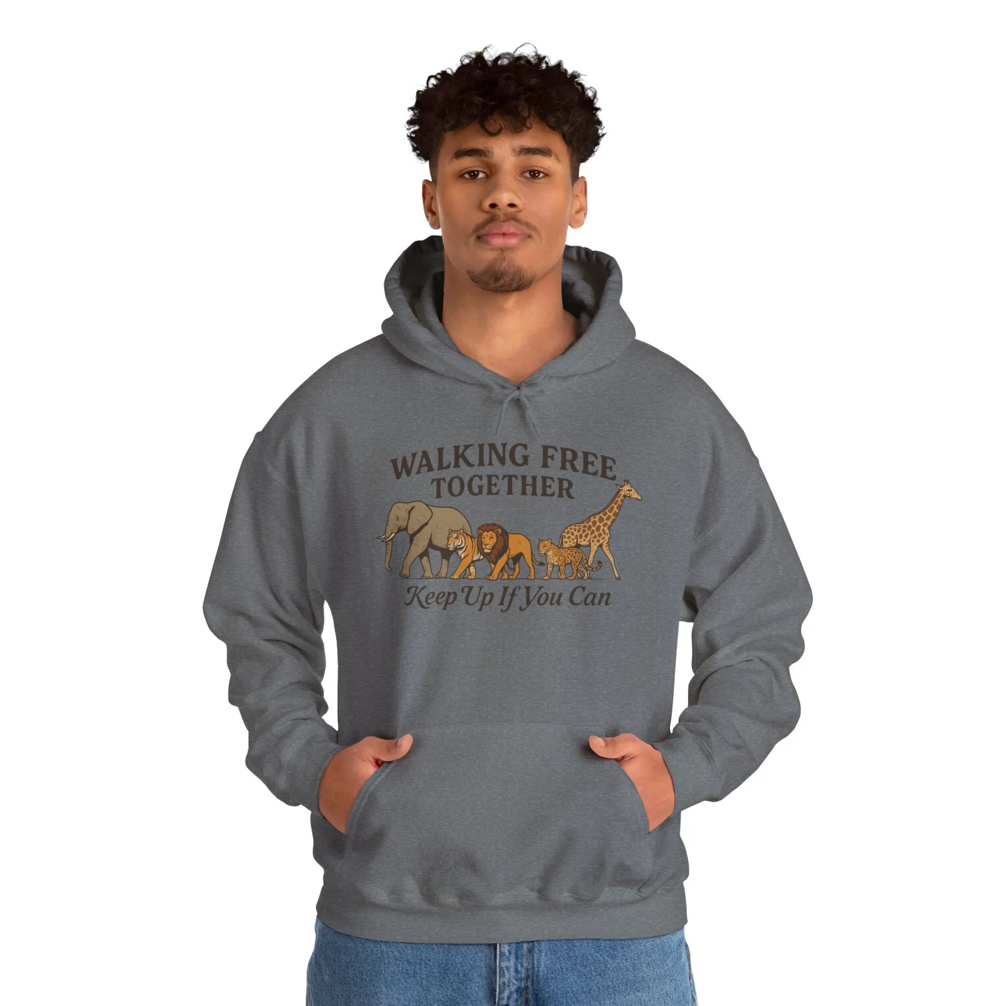 Spirit of the Wild Lion Mens Hoodie - Vacation Mode Funny Jungle King Graphic Pullover for Men, Wildlife Lovers Gift, Cozy Nature Hoodie - Image 19