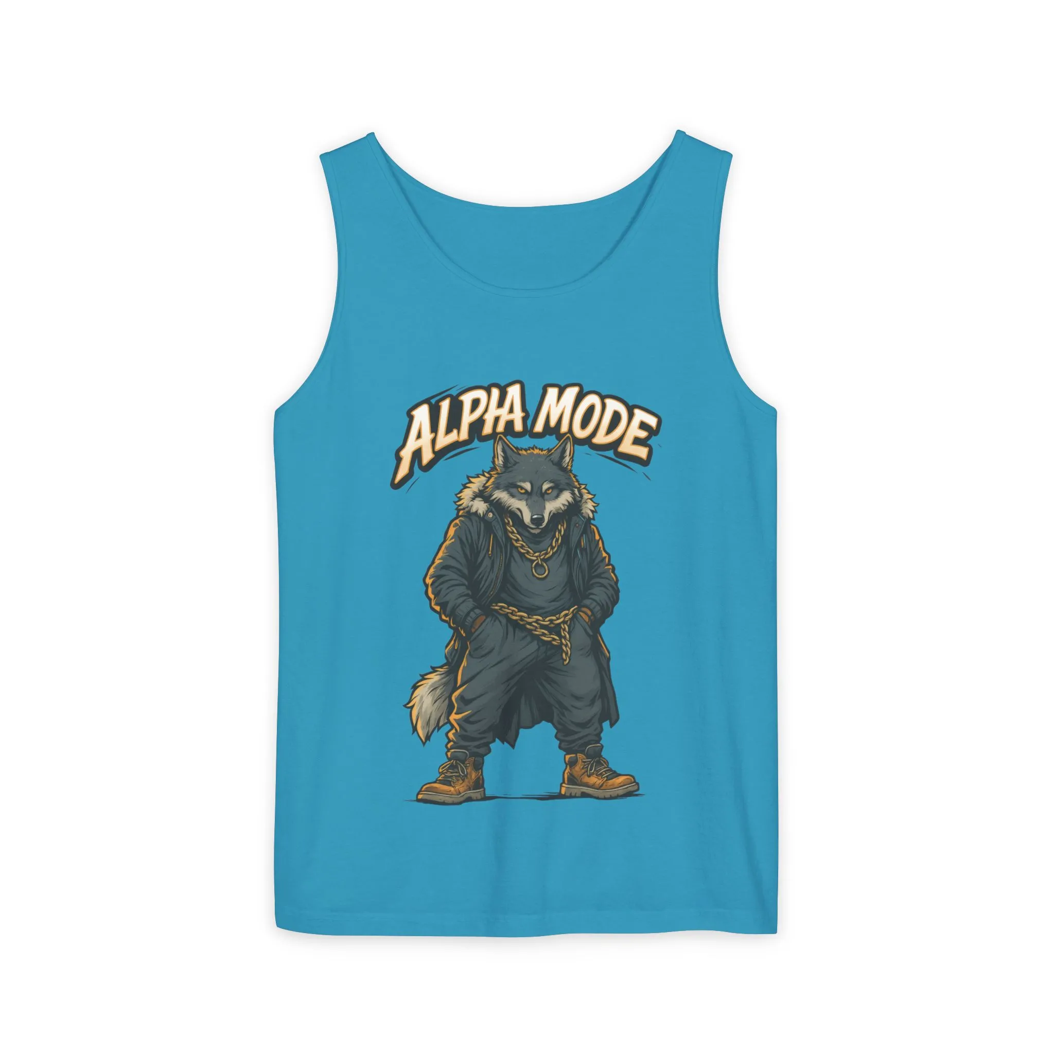 Alpha Mode Wolf Tank Top, Mens Hip Hop Gym Tank, Cool Streetwear Muscle Tank, Savage Wolf Graphic Top, Alpha Male Workout Shirt, Beachwear - Image 17
