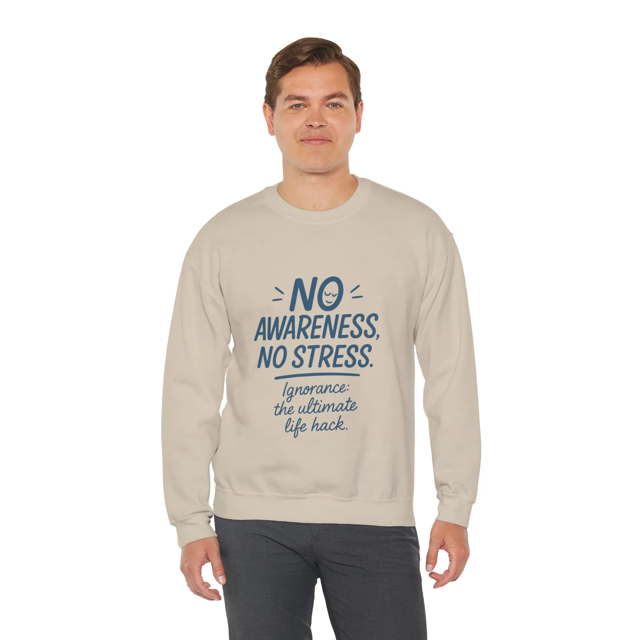Funny Mens Mindful Crewneck Sweatshirt, Cozy Sweatshirt, Awareness Sweatshirt, Casual Style Gift, Perfect for Self-Care Days - Image 9