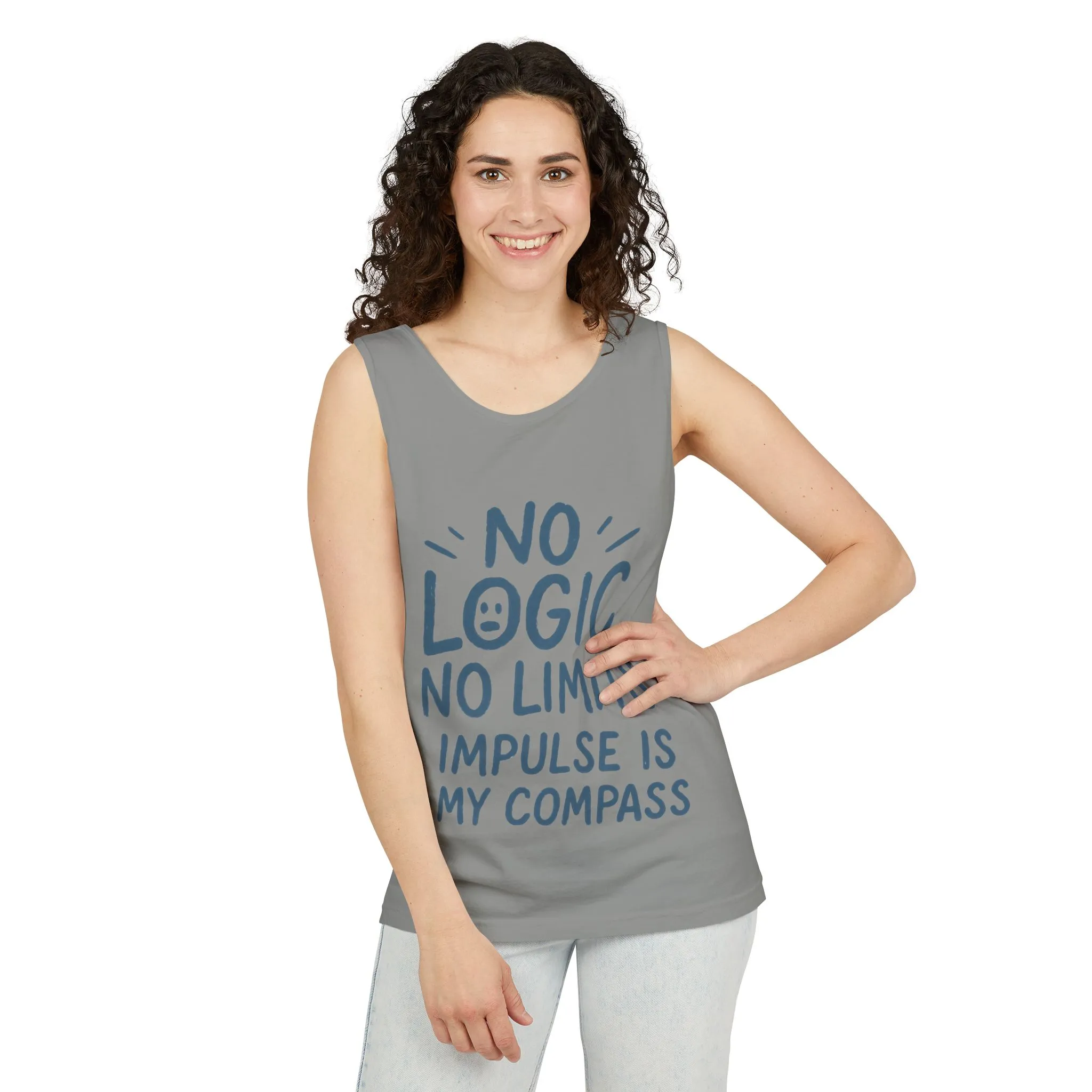 Funny No Logic Womens Tank Top, No Limits Impulse Quote, Carefree Graphic Tee, Gym Apparel for Women, Fitness Gift, Casual Summer Top - Image 12