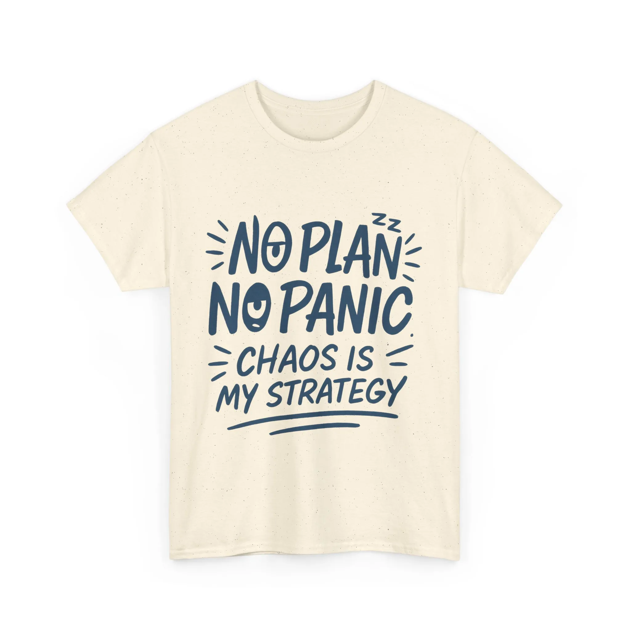 Funny Chaos Strategy T-Shirt, No Plan No Panic Quote Shirt, Cute Tee for Women, Humorous Gift Idea, Casual Relaxed Fit Top - Image 10