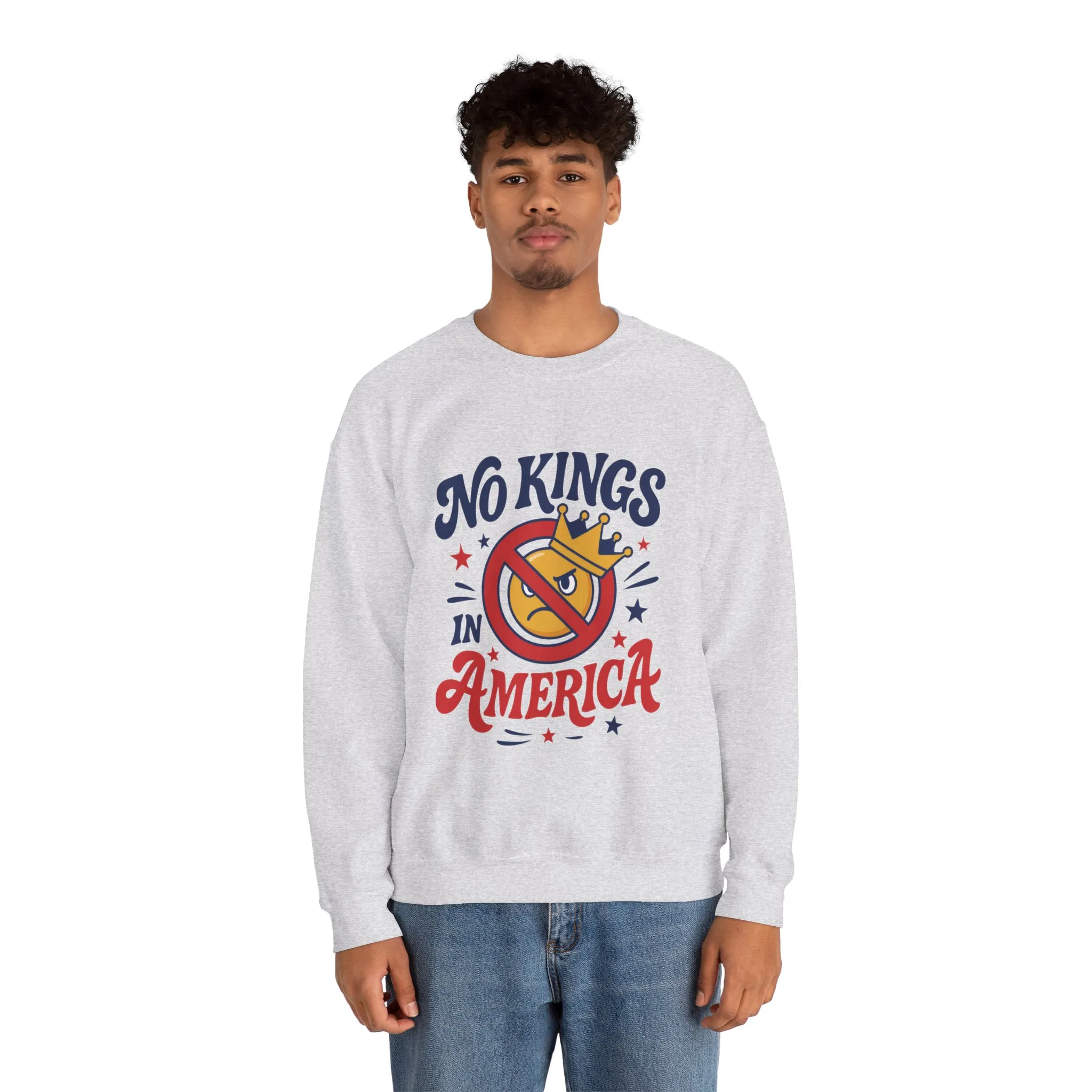 No Kings in America Sweatshirt - Funny Patriotic Anti Monarchy Pullover - USA Independence Sweater, Political Apparel, Gift for Activists - Image 5