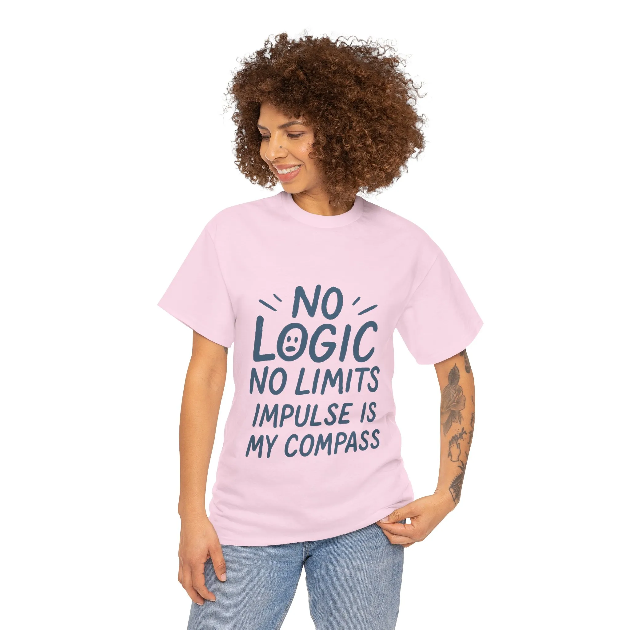 Funny No Logic Womens T-Shirt, No Limits Impulse Quote, Carefree Graphic Tee, Gift for Her, Inspirational Quote T-Shirt for Creative Souls - Image 32