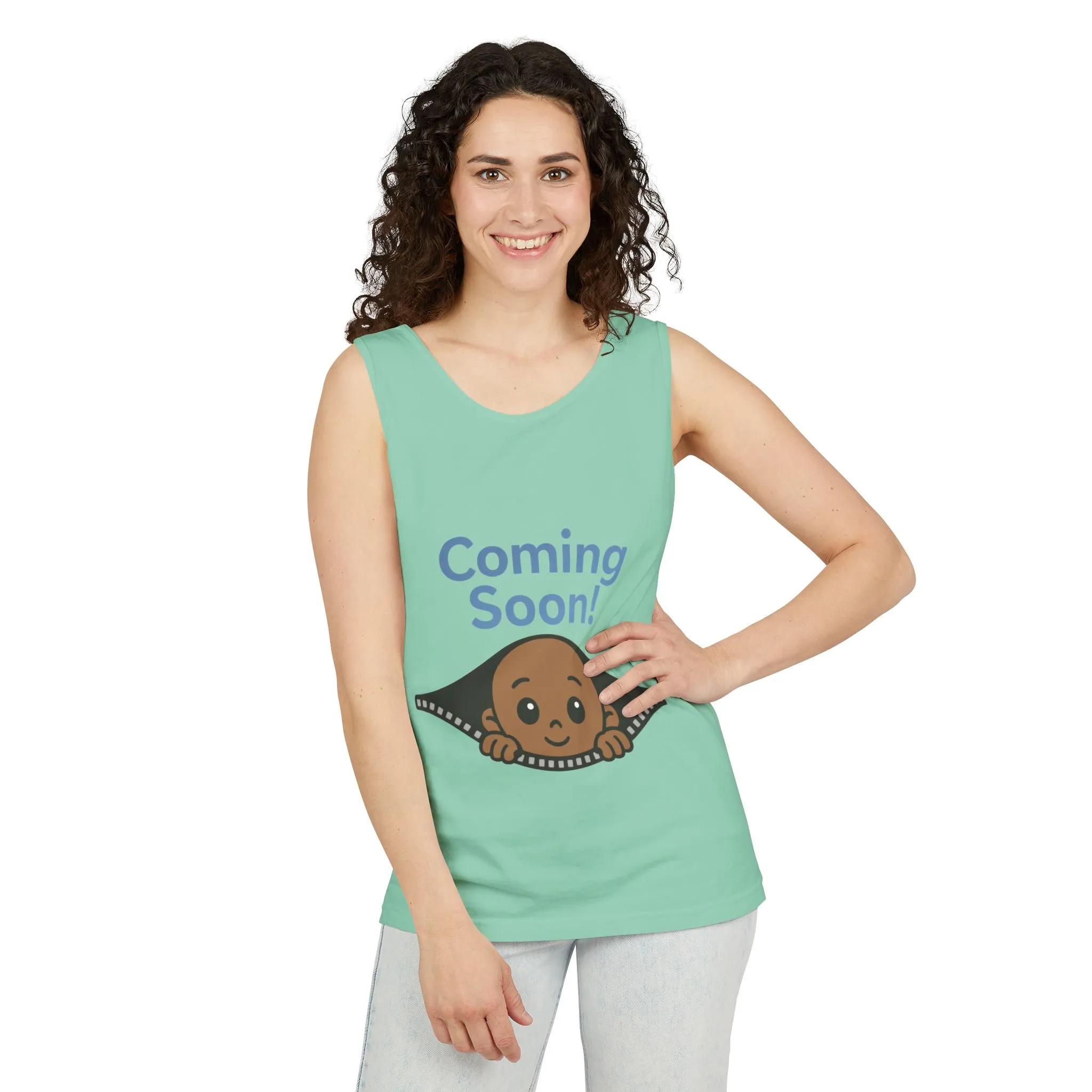 Coming Soon Maternity Tank Top, Cute Baby Boy Pregnancy Announcement Tee, Funny Expecting Mom Gift, Gender Reveal Tee, Baby Shower Top - Image 20