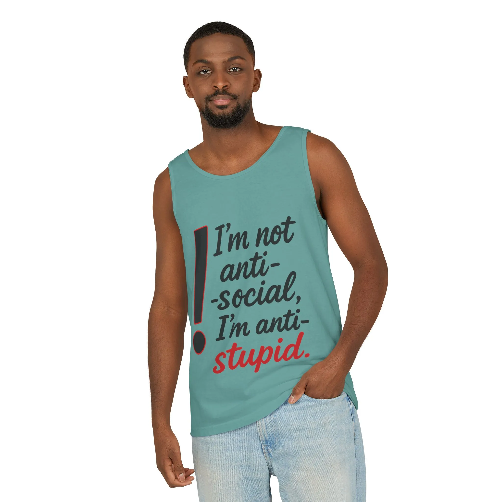 Anti-Social Womens Tank Top, Funny Graphic Summer Apparel, Beachwear, Humorous Womens Tee, Graphic Tee for Introverts & Thinkers - Image 38