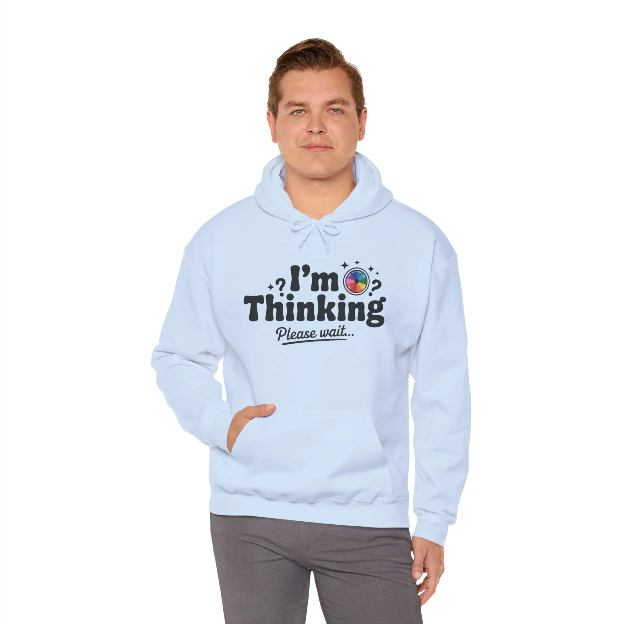 Funny - Im Thinking Please Wait - Mens Hoodie, Cute Geeky Gift for Introverts, Programmers, Designers, Fun Humor Hoodie, Gift for Adults - Image 33