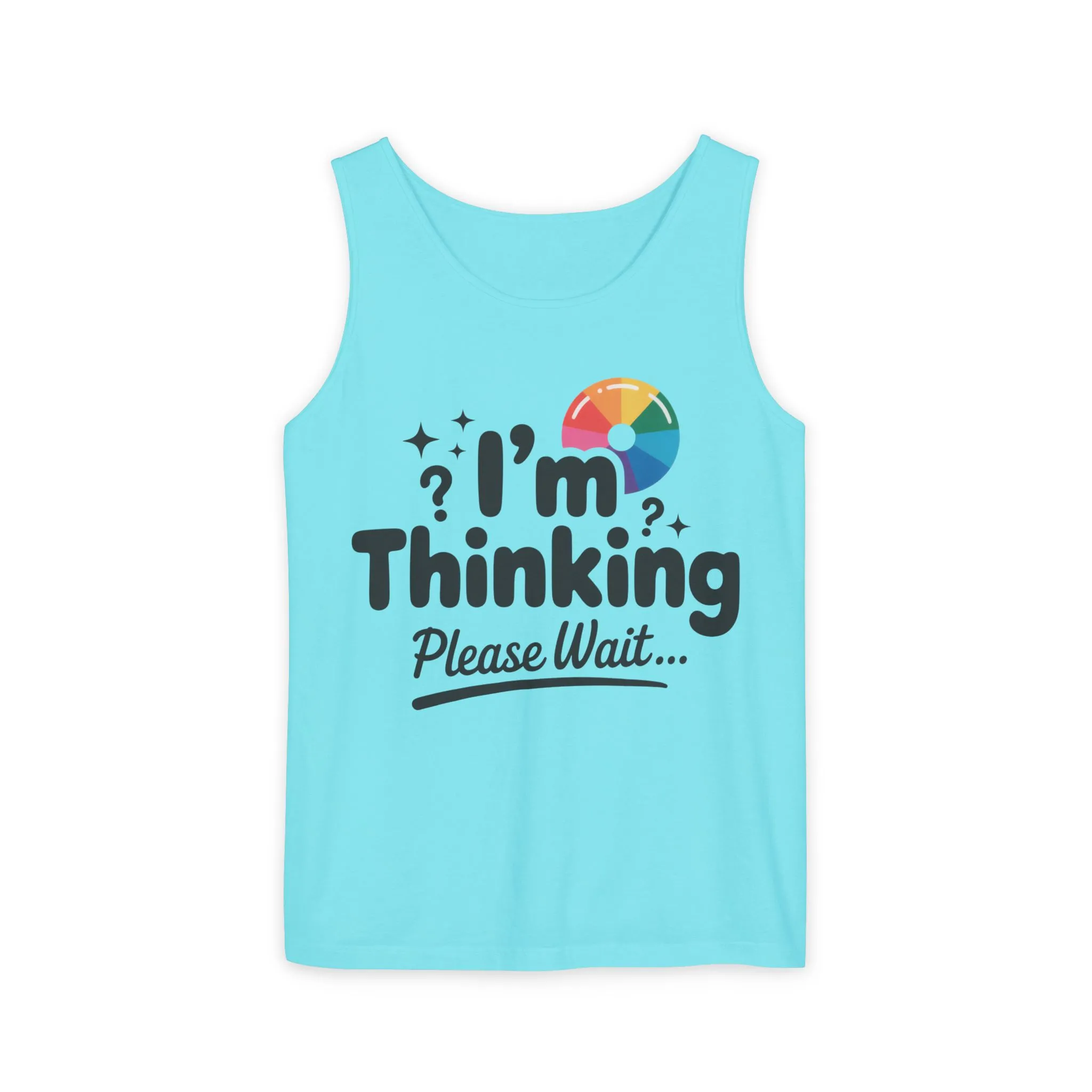 Funny - Im Thinking Please Wait - Mens Tank Top, Cute Geeky Gift for Introverts, Programmers, Designers, Fun Humor Shirt, Gift for Adults - Image 13