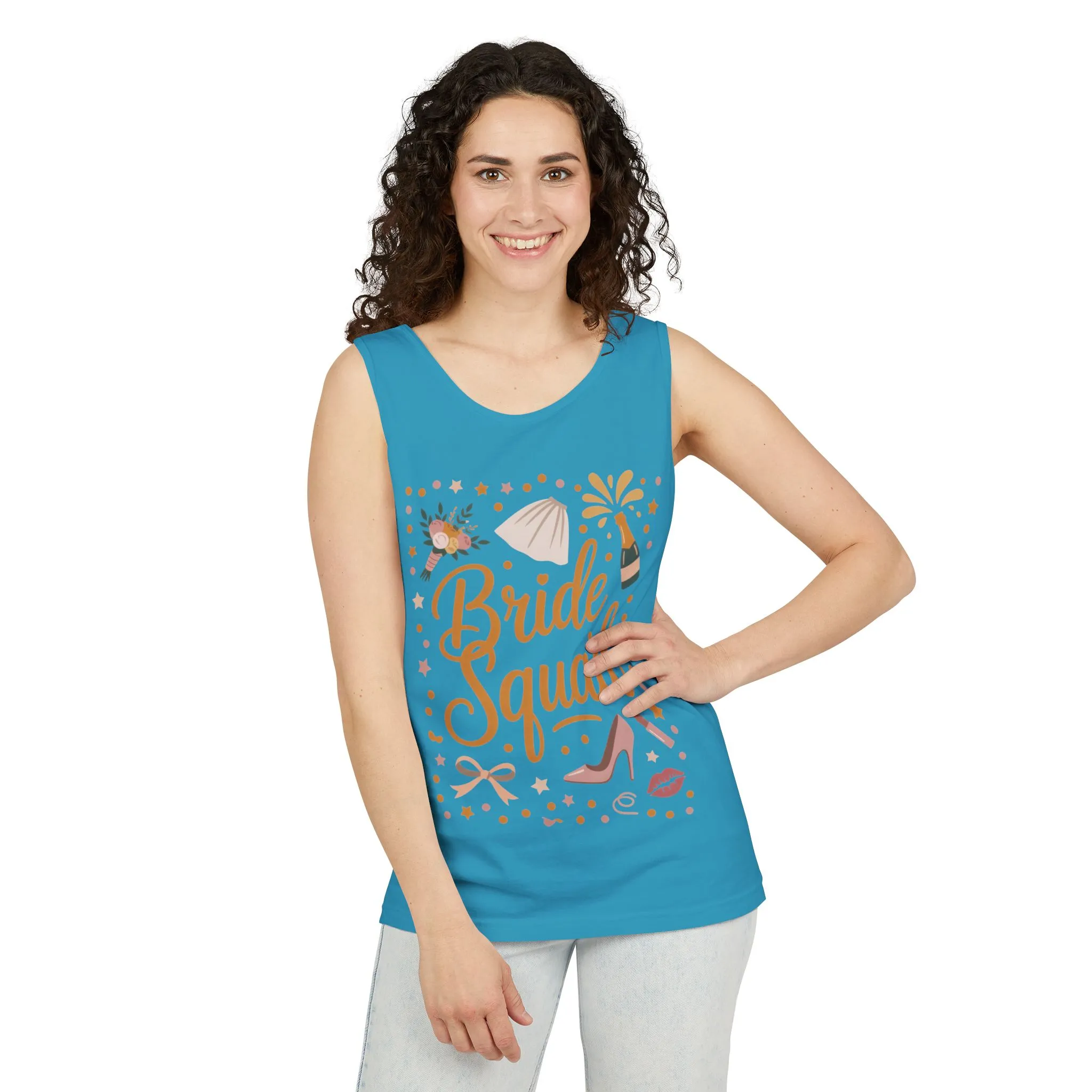 Bride Squad Tank Top, Bachelorette Party T-Shirt, Bridesmaid Wedding Tee, Hen Party Matching Shirts, Bridal Shower, Gift for Bridesmaids - Image 26